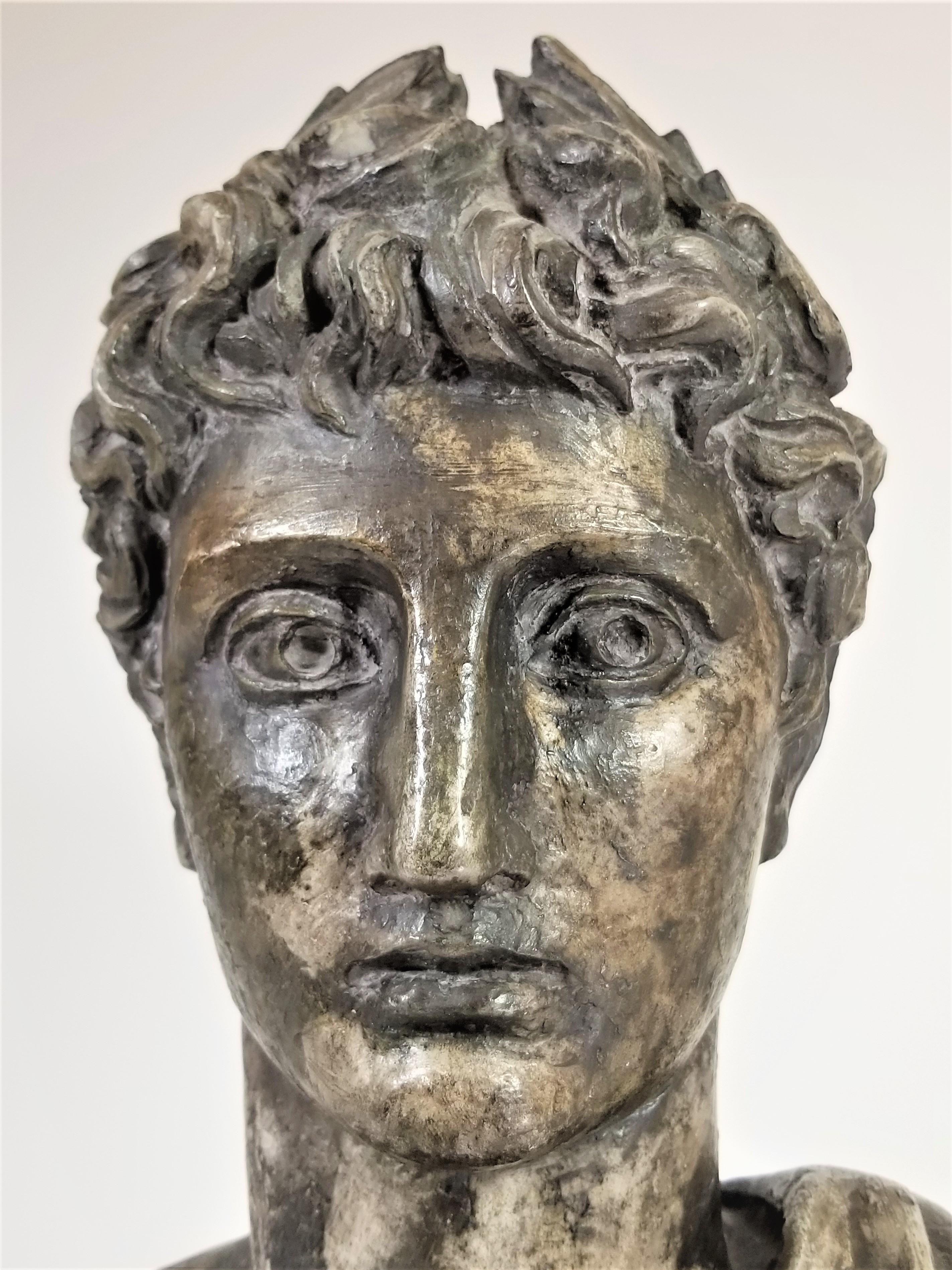 Greek Bust Sculpture Mid Century  In Excellent Condition For Sale In New York, NY