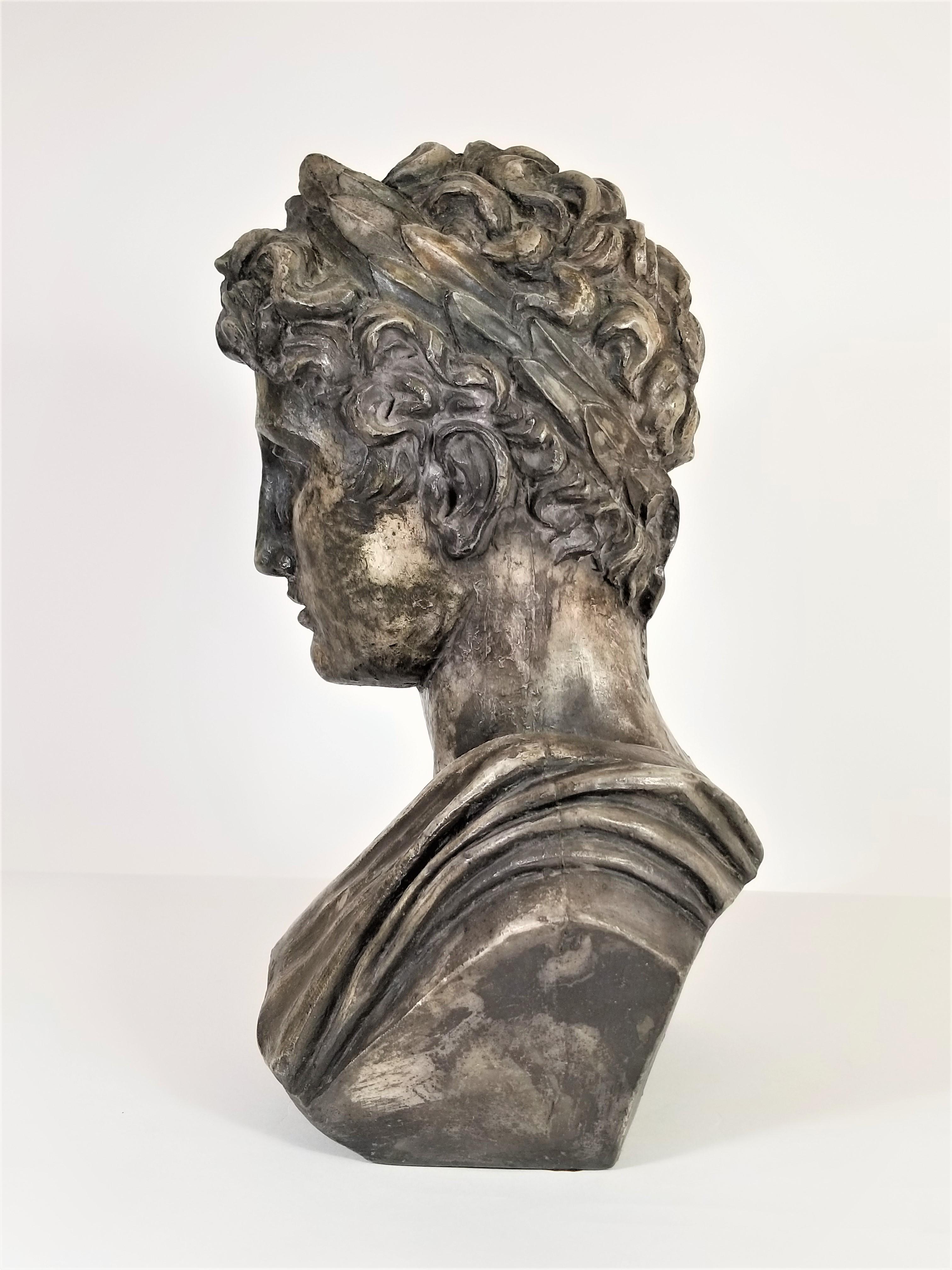 Greek Bust Sculpture Mid Century  For Sale 2