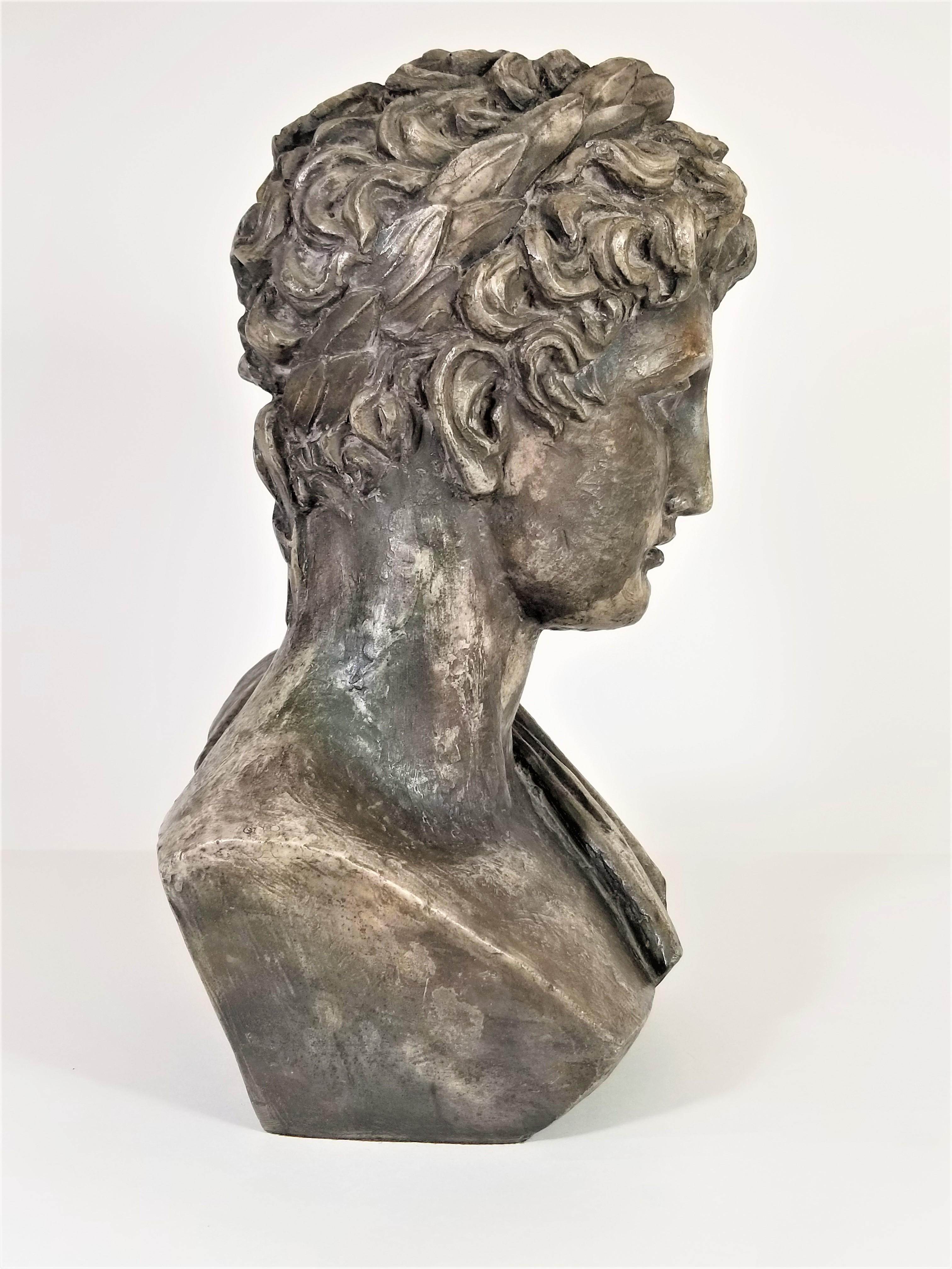 Greek Bust Sculpture Mid Century  For Sale 4