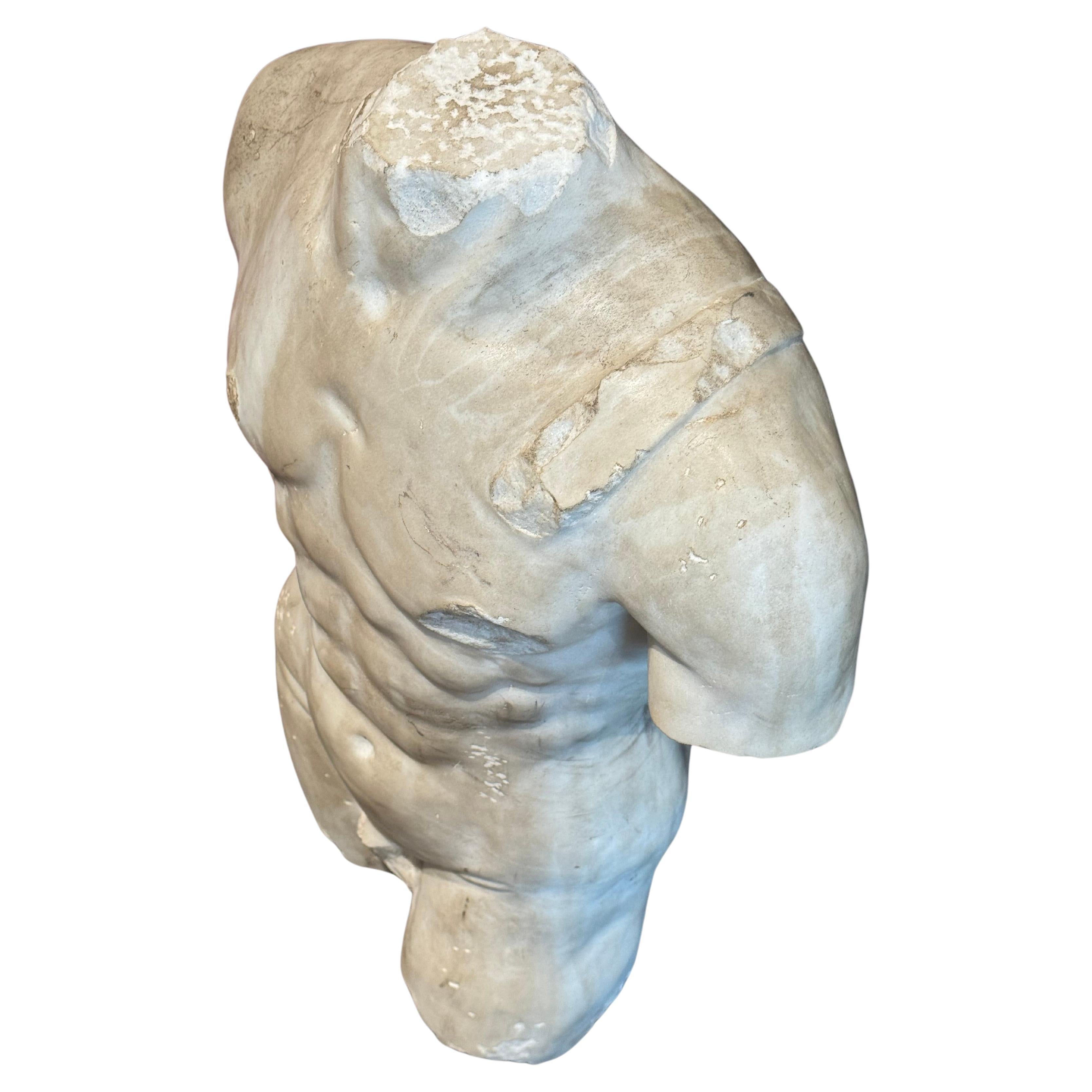 Greco classico Torso di Apollo in marmo di Centauro, CIRCA 1850 in vendita