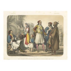 Greek Costumes – Athenians and Palicars of Selléide, c.1845