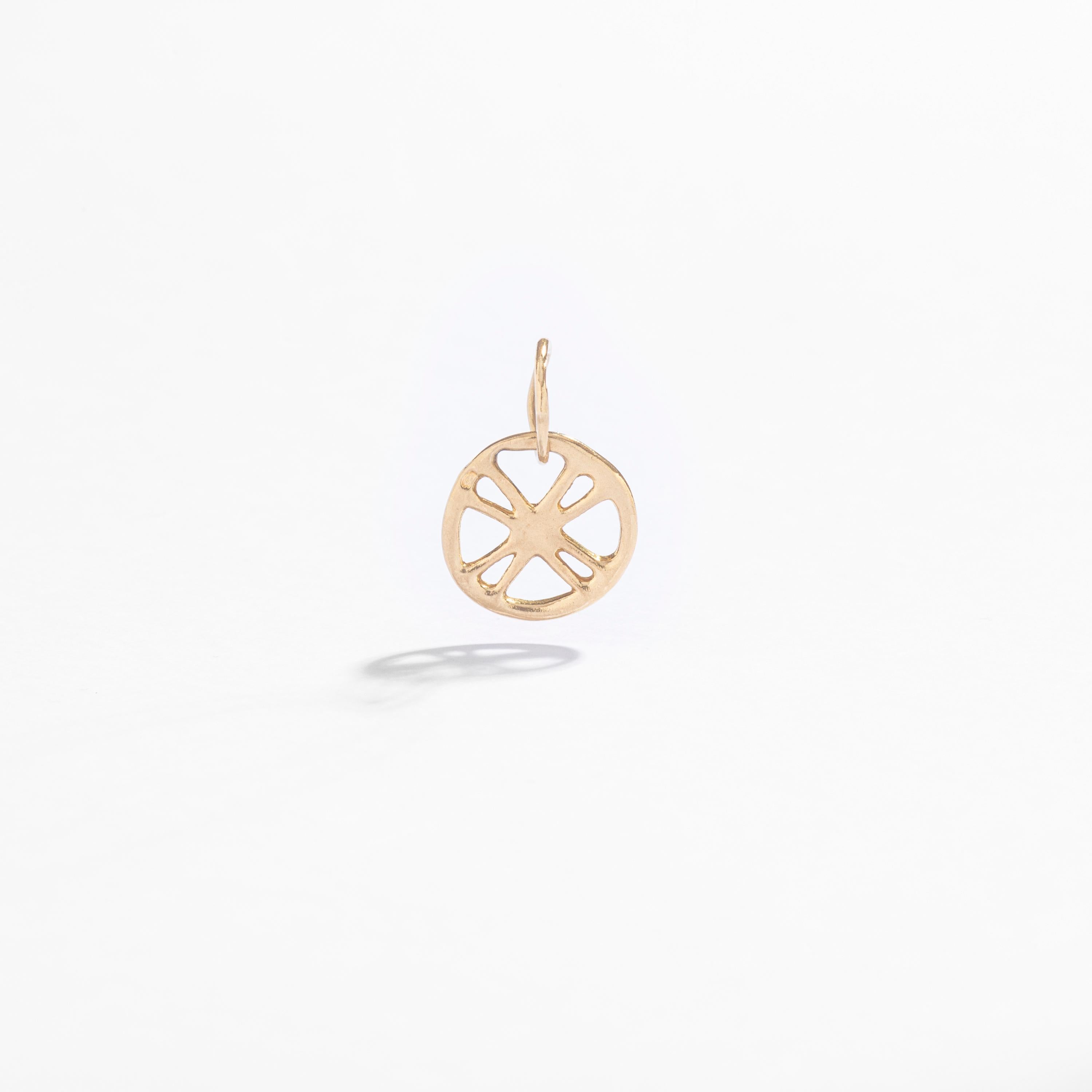 cross circle charm necklace