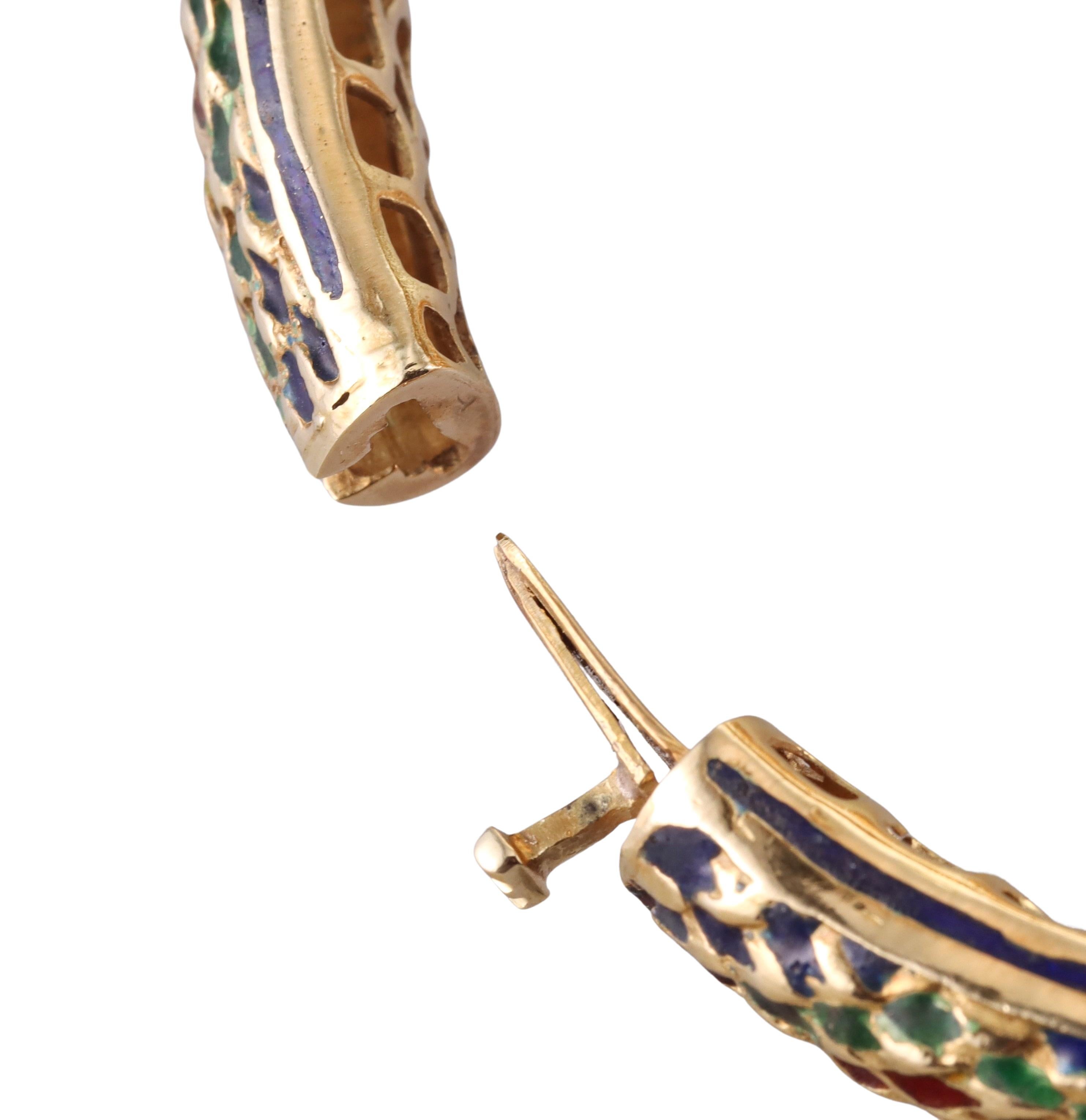 Women's Greek Diamond Ruby Enamel Gold Chimera Bracelet For Sale