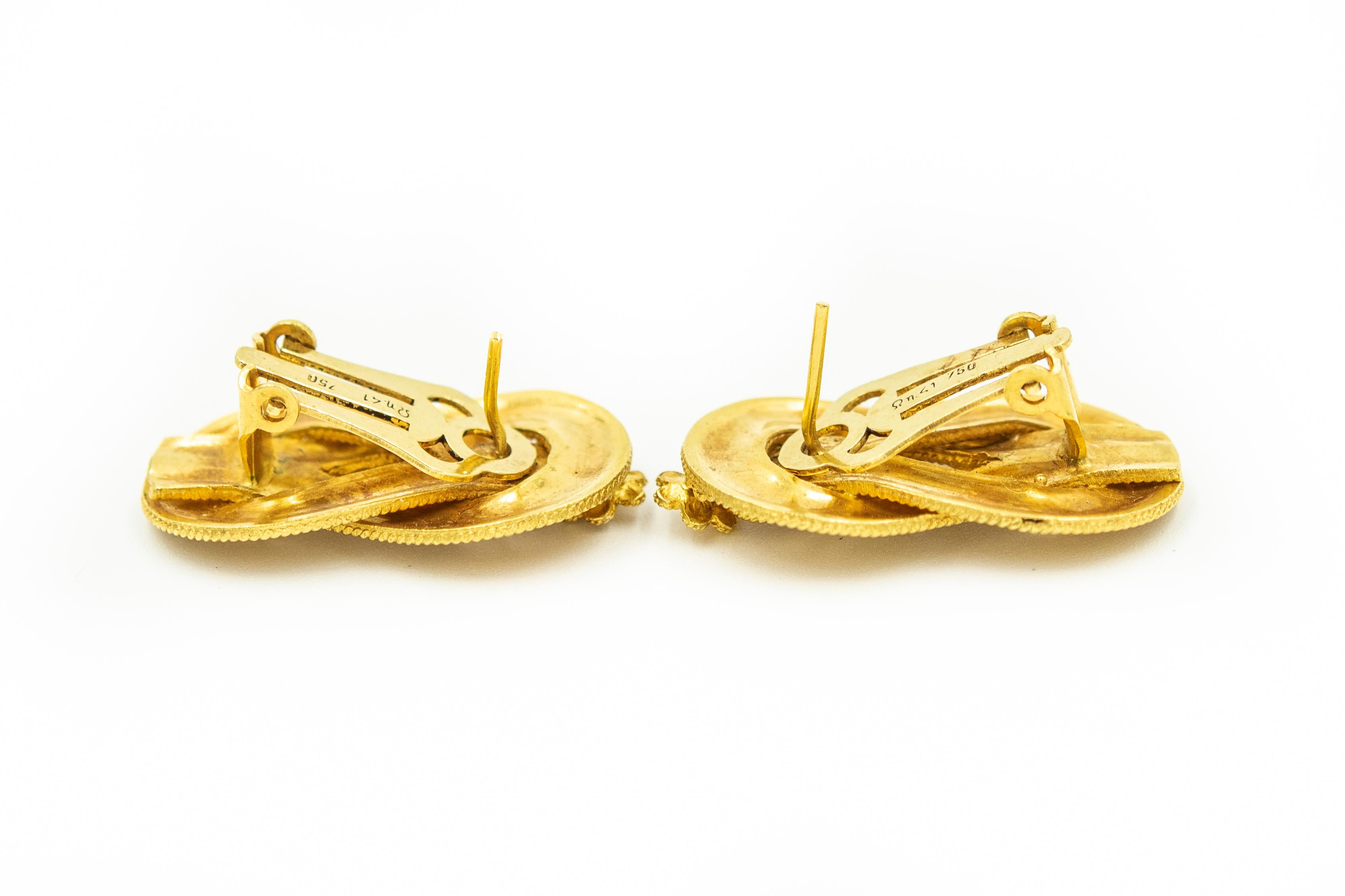 Griechische etruskische Gelbgold-Halskette und Ohrringe von Olympico Ancient Greek Suite im Angebot 1