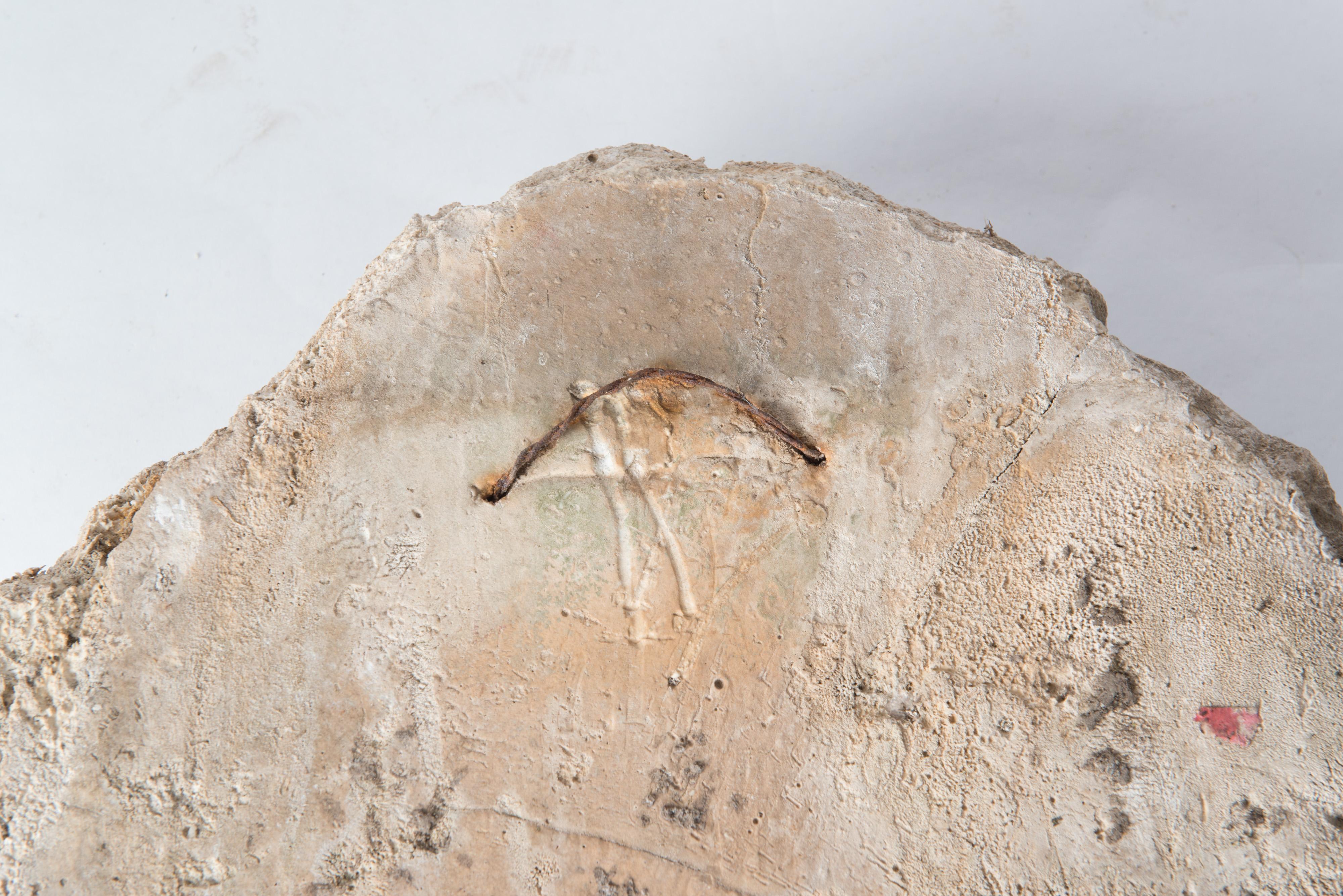 Garten-Wandschmuck aus Steinguss mit griechischem Gott im Angebot 2