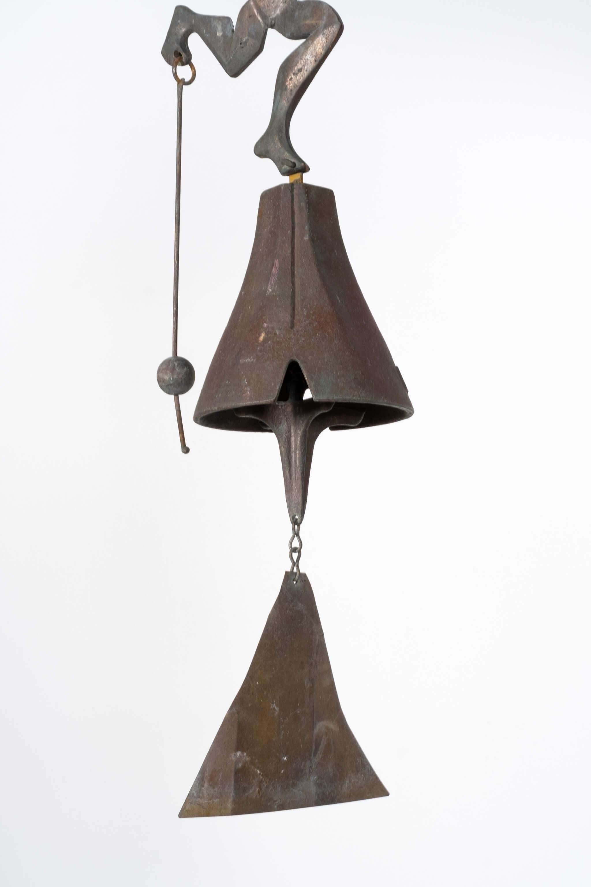 Postmoderne Cloche du dieu grec en bronze de Paolo Soleri en vente