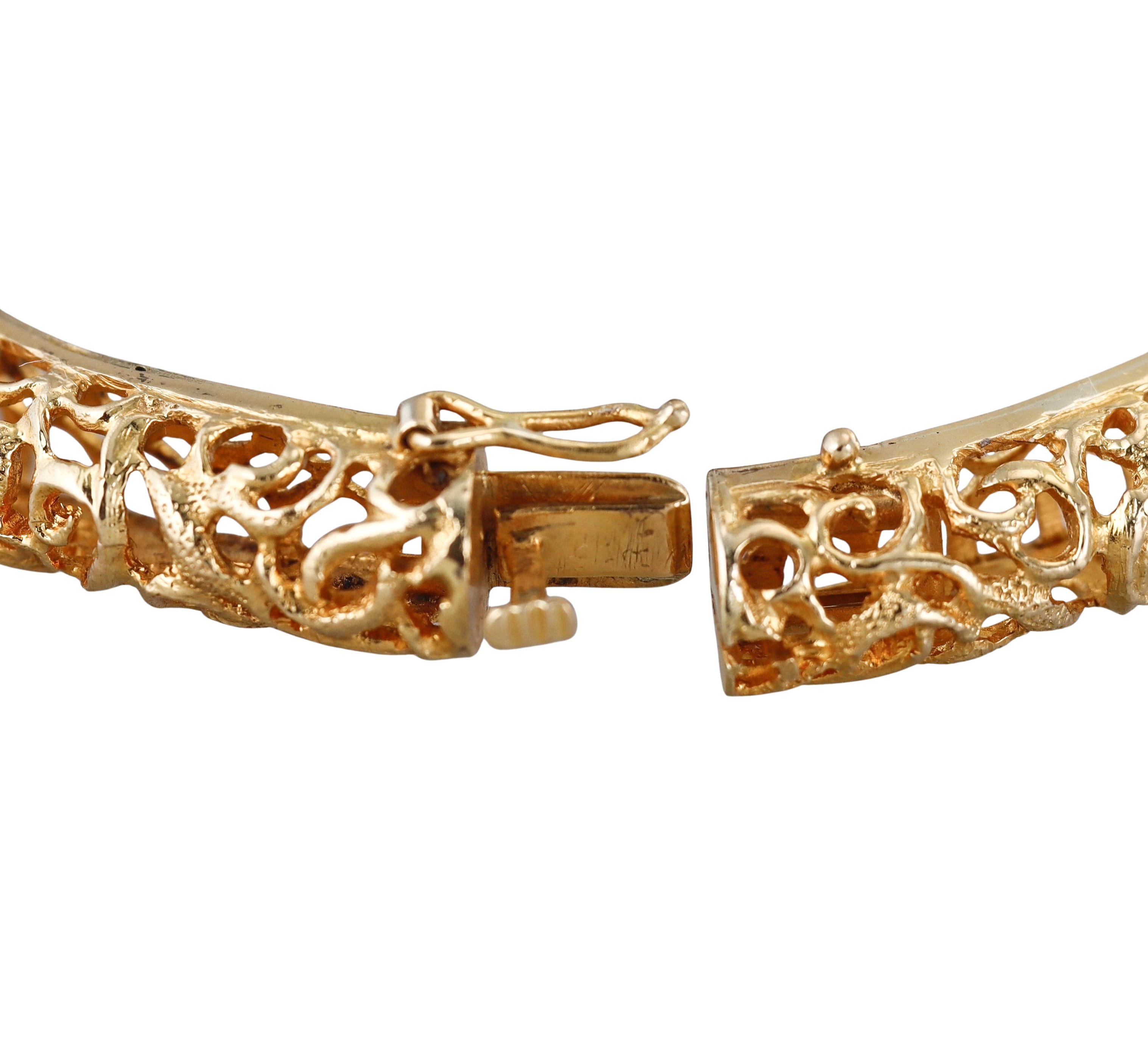 Bracelet grec en or diamant rubis chimère à deux têtes en vente 6