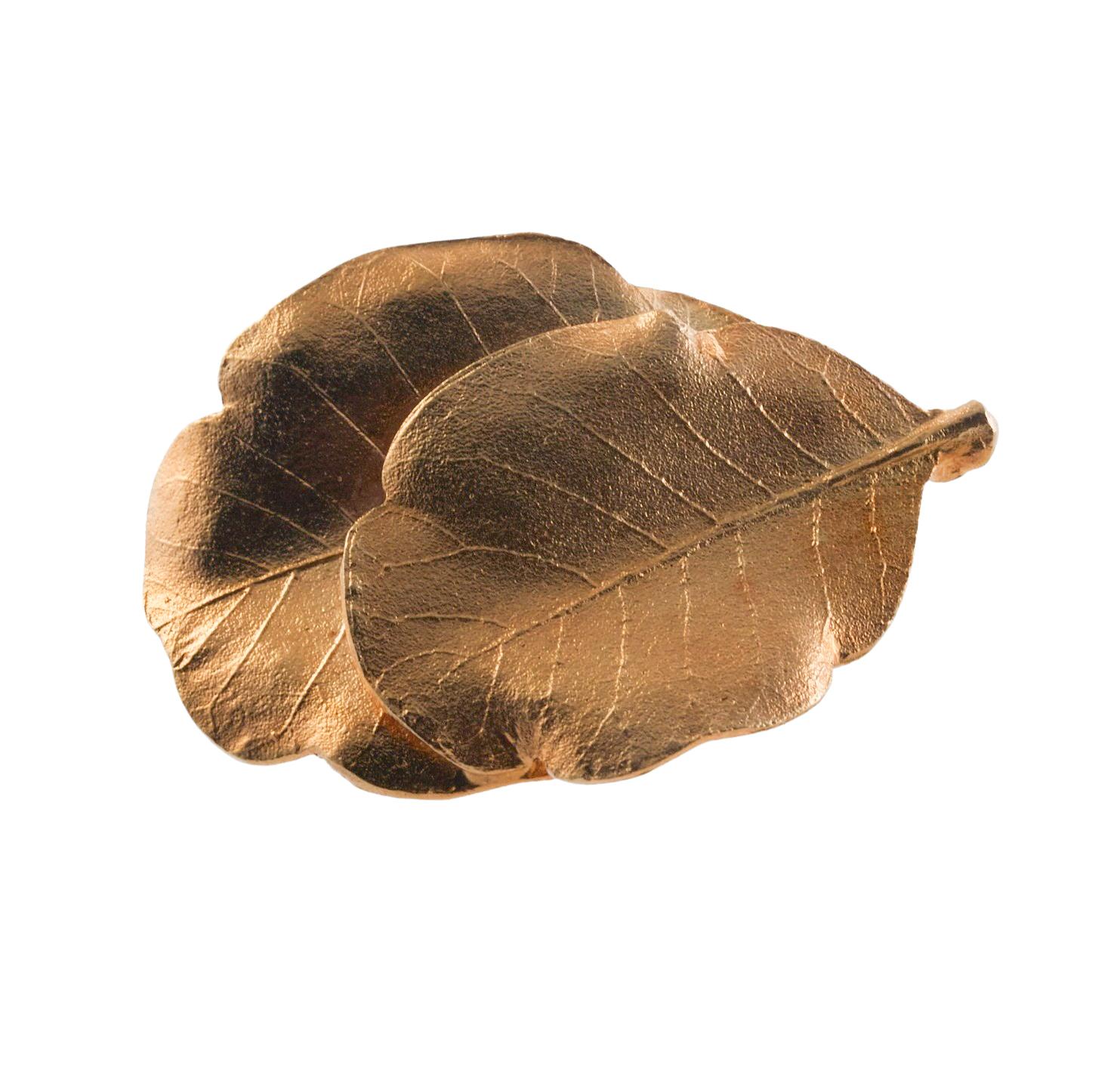Greek Gold Leaf Earrings For Sale 2
