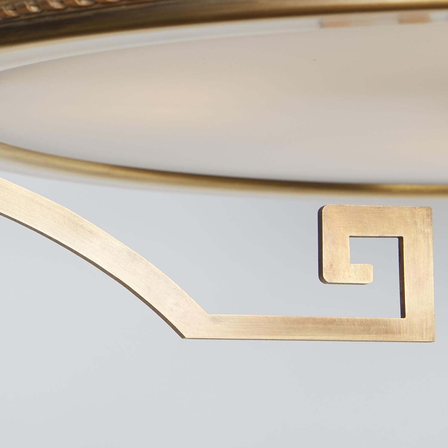 Contemporary Greek Handle Flush Mount by David Duncan For Sale