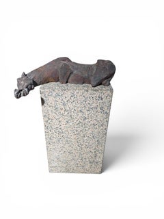 Greek Horse Sculpture by Alfredo Lanz on Granite Base, Italy, 1950s