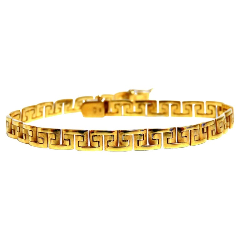 Greek Iconic Pattern Link Bracelet 18kt For Sale at 1stDibs
