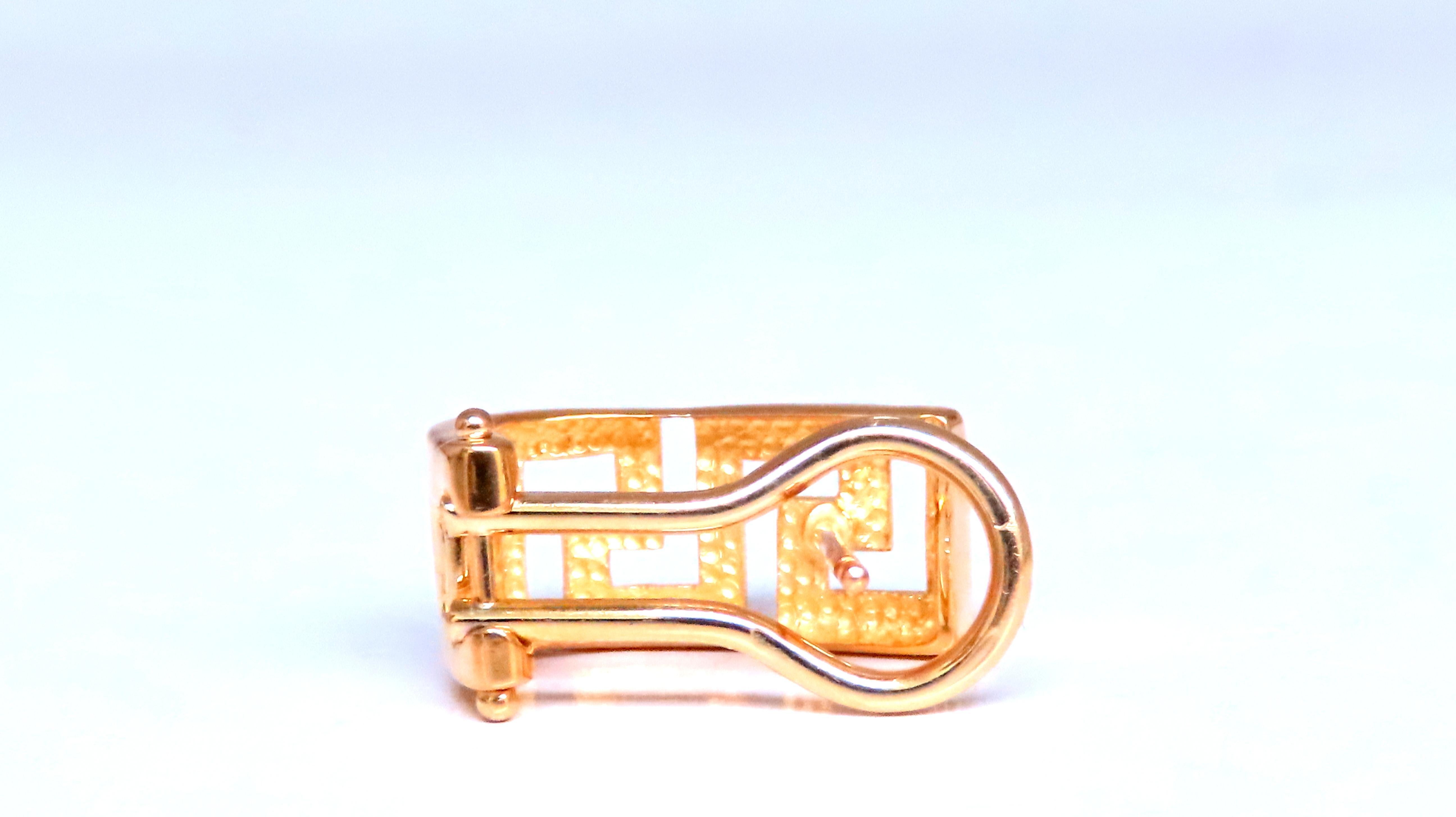 Contemporary Greek Iconic Semi Hoop Earrings 14kt 12495 For Sale