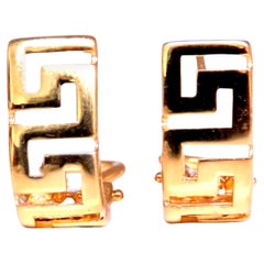 Greek Iconic Semi Hoop Earrings 14kt 12495*