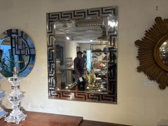 Greek Key Chrome Mirror
