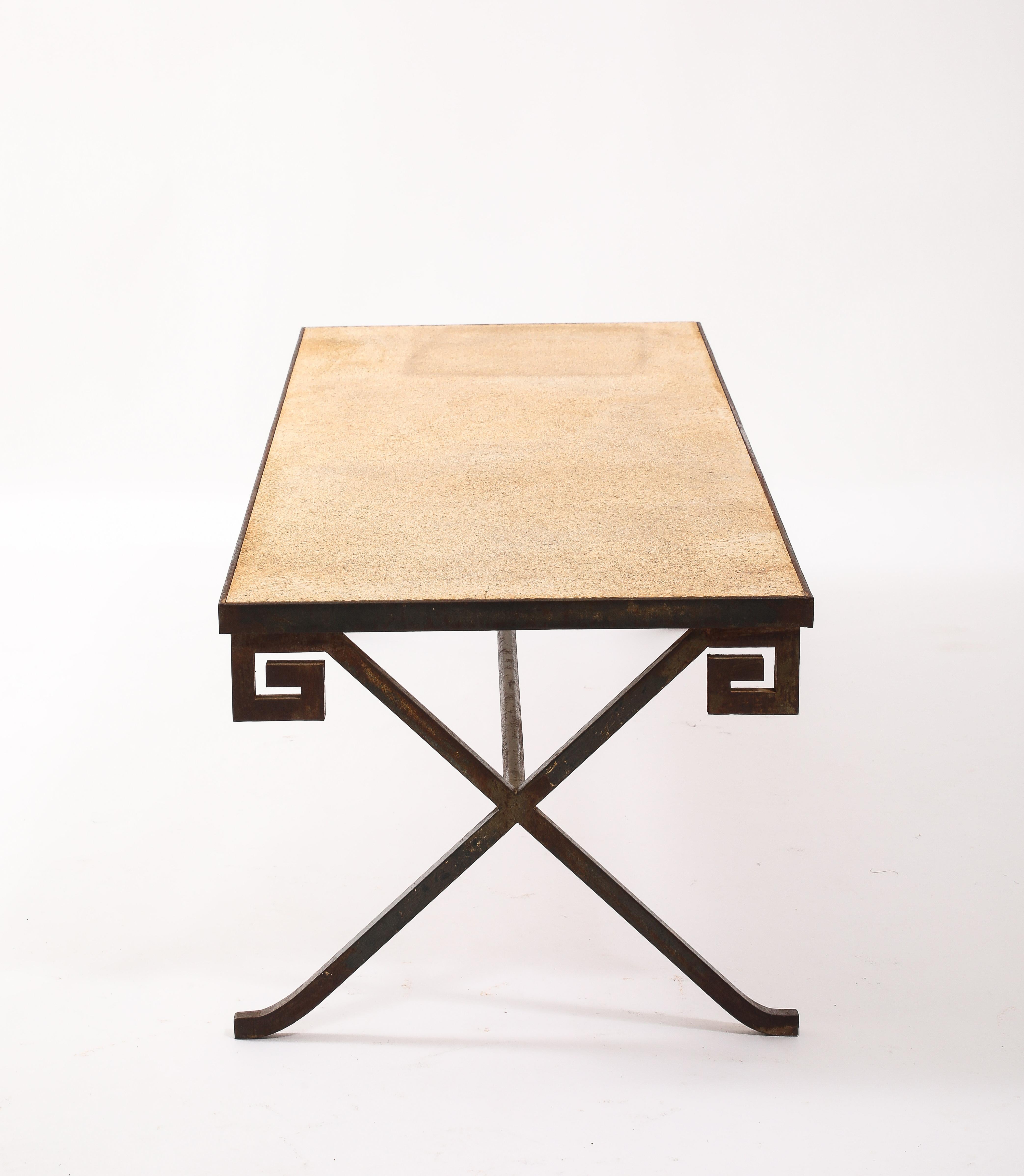 Greek Key Coffee Table, France 1940's For Sale 4