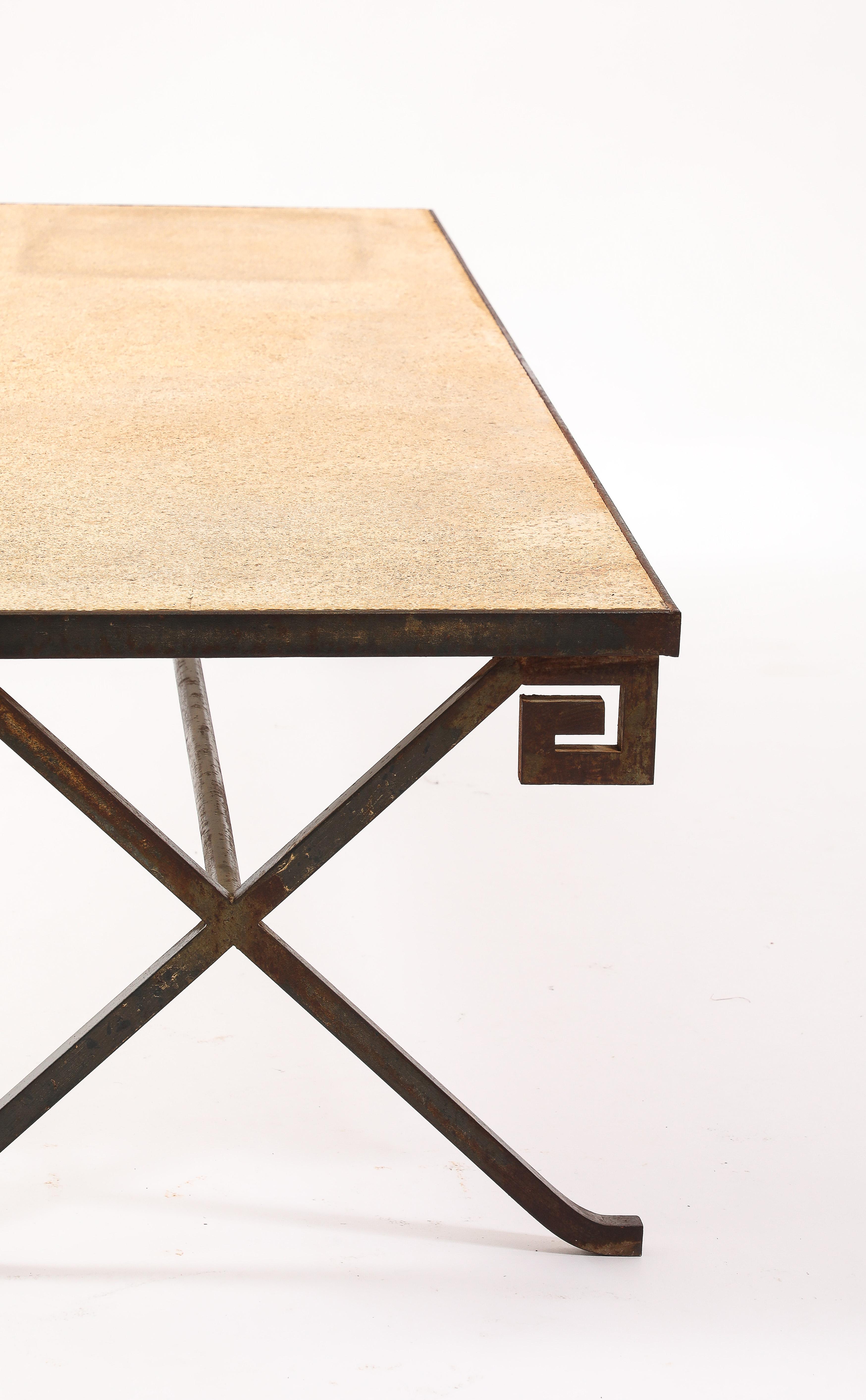 Greek Key Coffee Table, France 1940's For Sale 5
