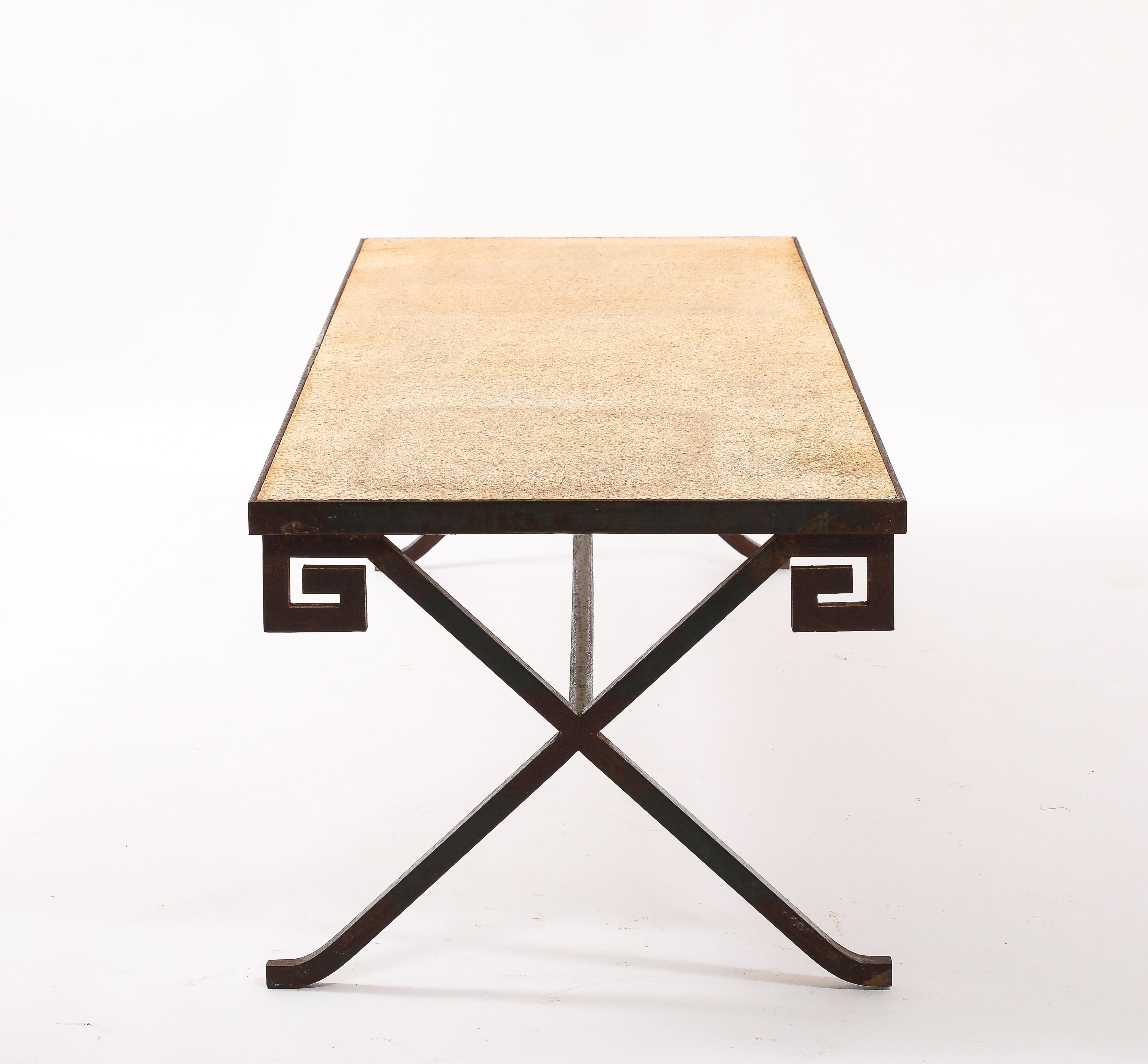 Greek Key Coffee Table, France 1940's For Sale 9