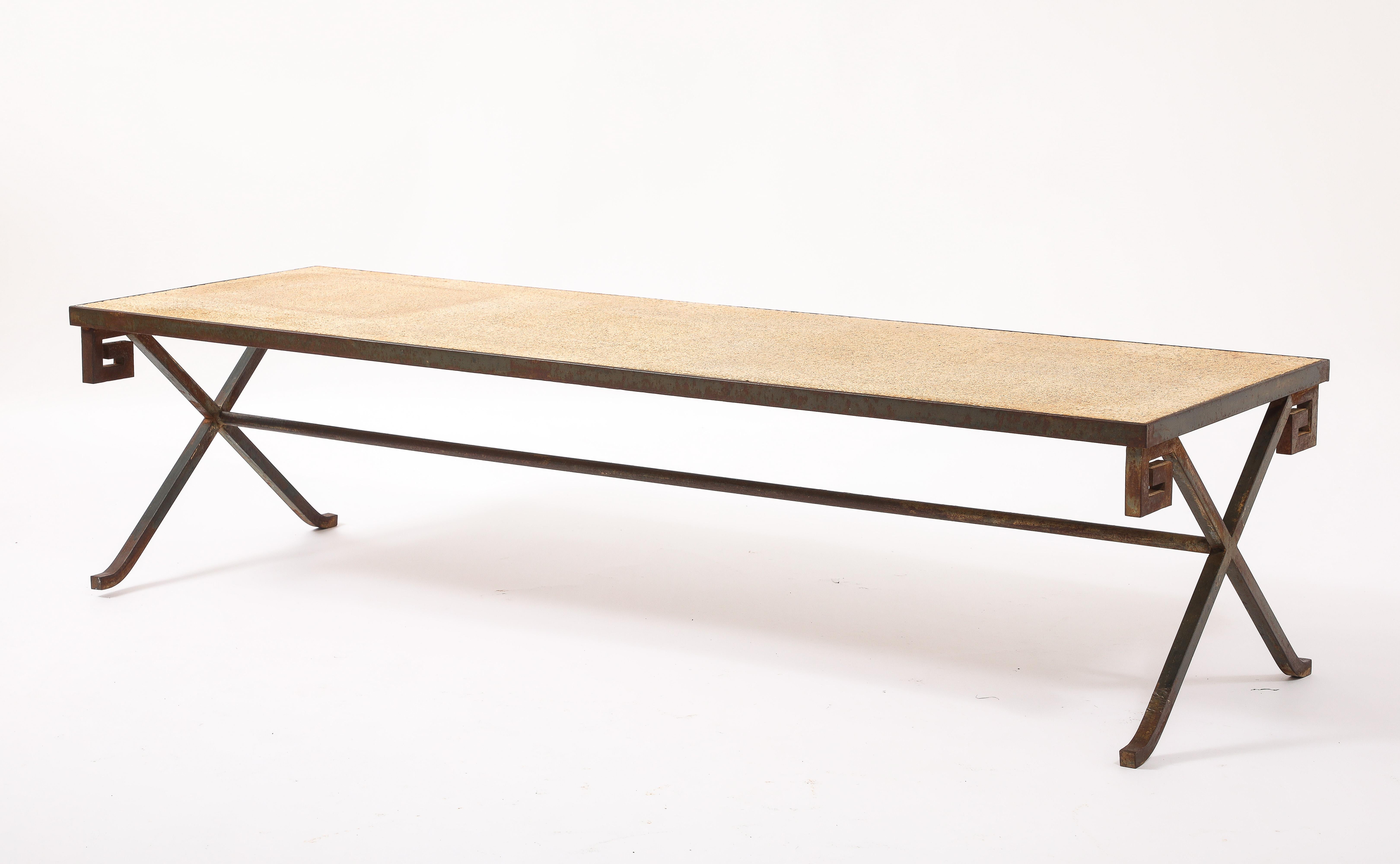 Greek Key Coffee Table, France 1940's In Good Condition For Sale In New York, NY