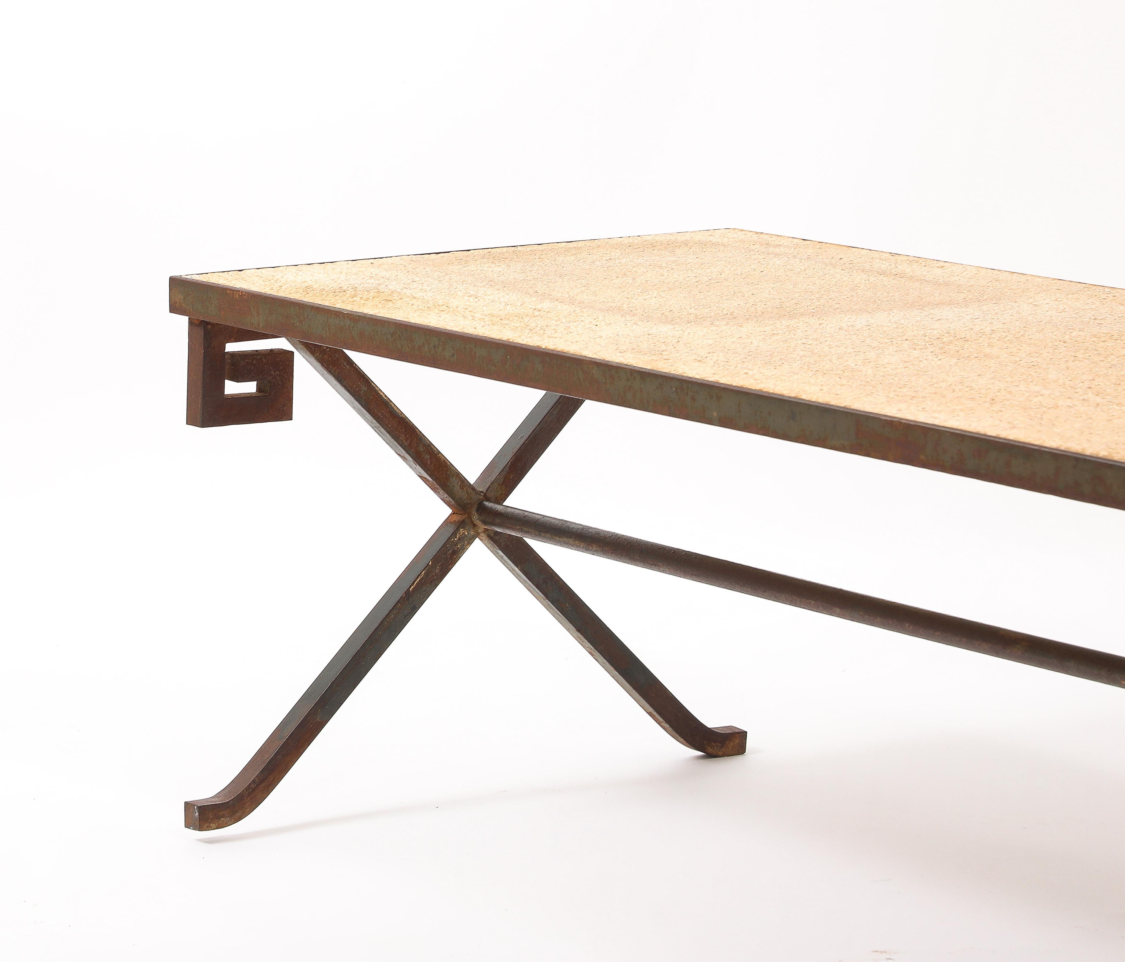 Greek Key Coffee Table, France 1940's For Sale 1