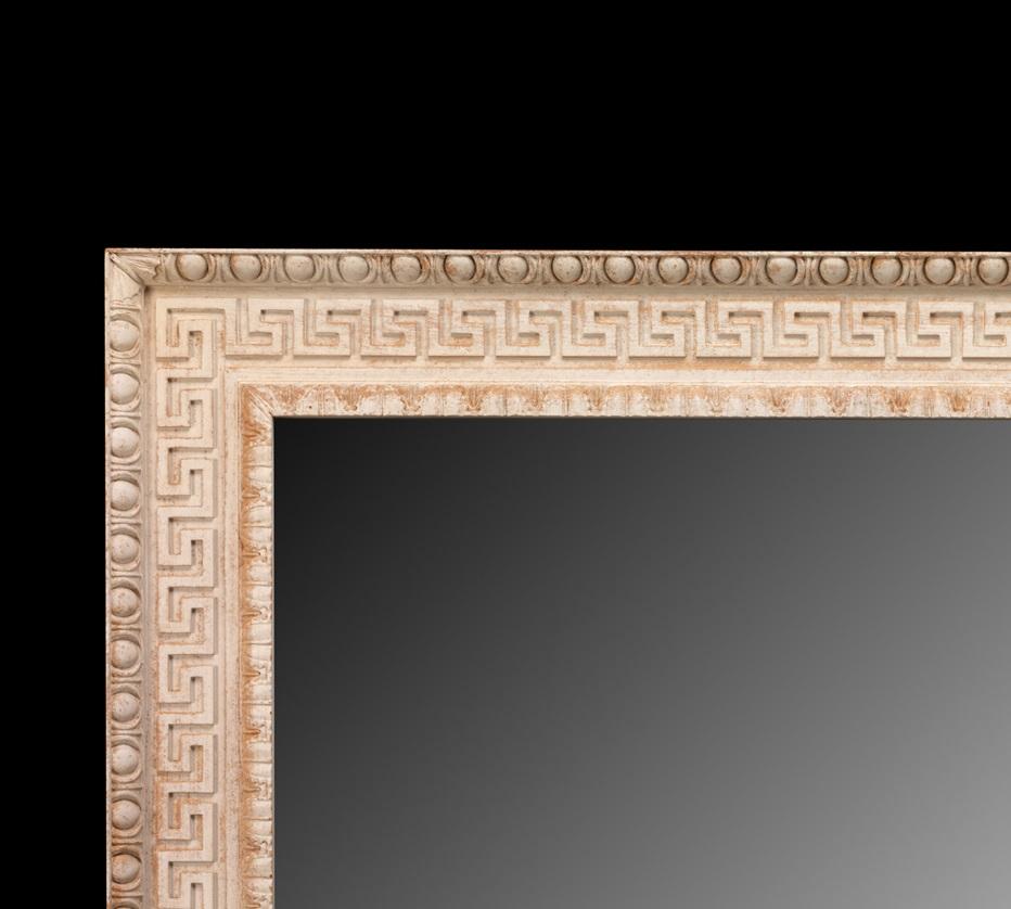 English Greek Key Overmantel Mirrors in the Regency manner For Sale