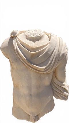 Greek Marble Torso Sculpture on Marble Base, 1950s