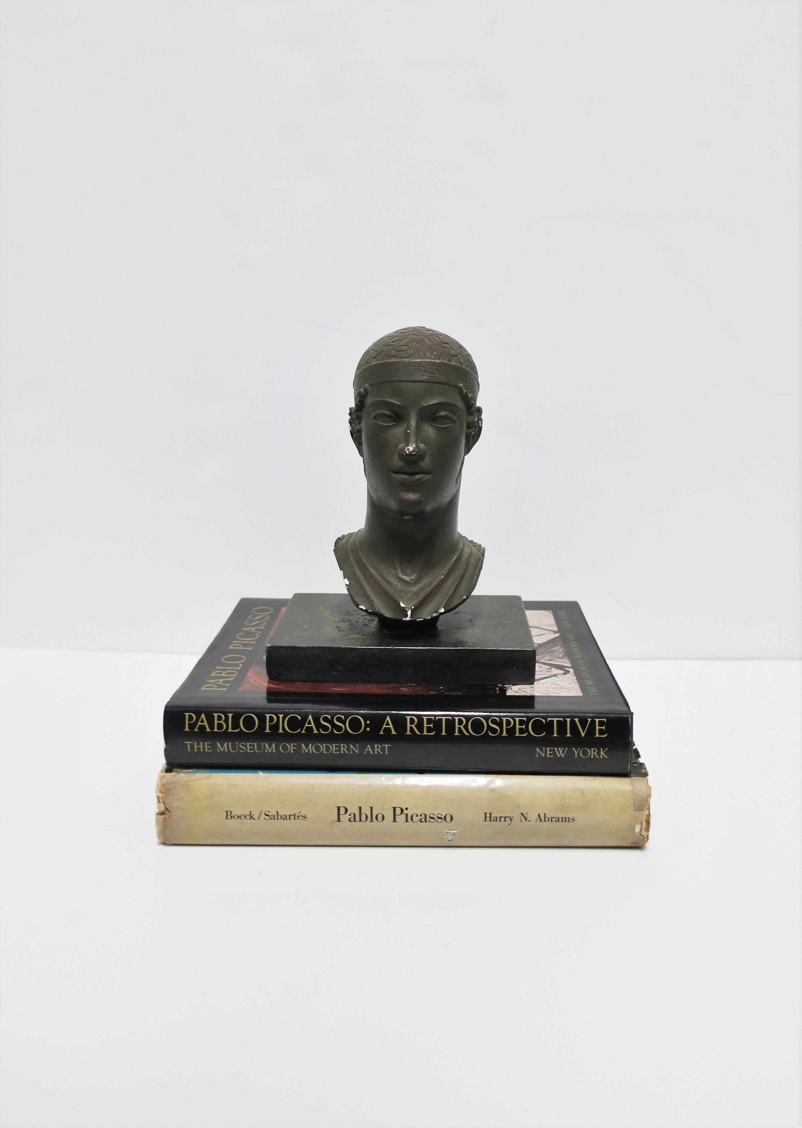 Stone Greek or Roman Head Bust Sculpture, 1965 For Sale