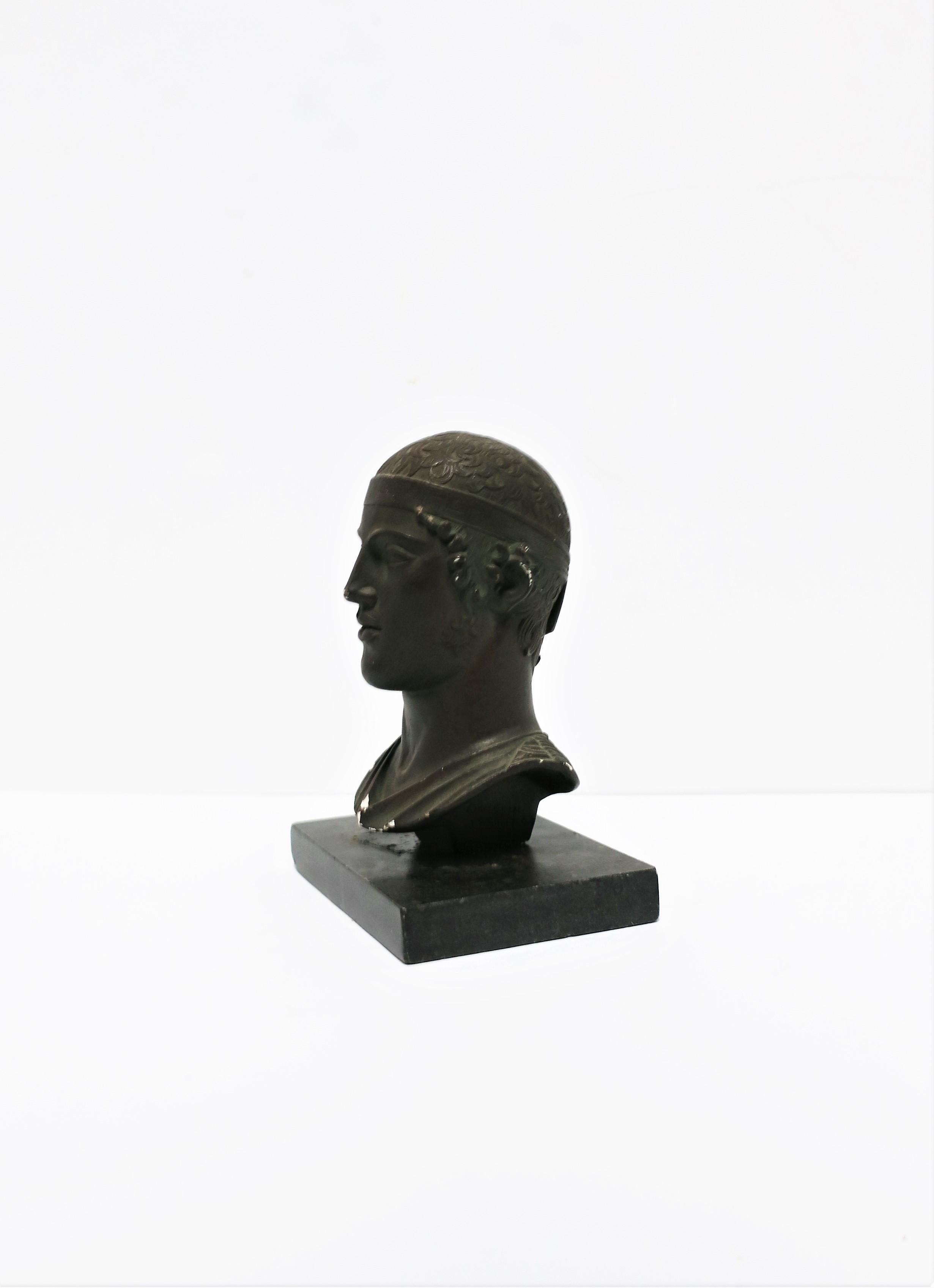 Greek or Roman Head Bust Sculpture, 1965 In Good Condition For Sale In New York, NY