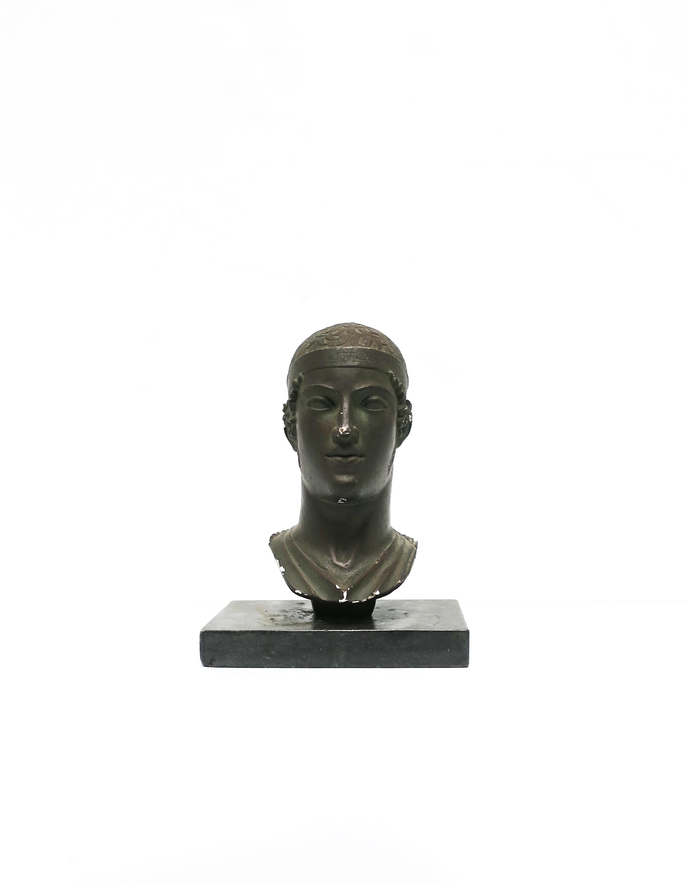 20th Century Greek or Roman Head Bust Sculpture, 1965 For Sale