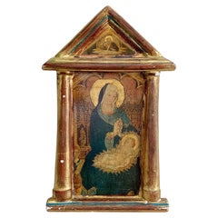 Greek Orthodox 19th Century Icon Painting on Wood