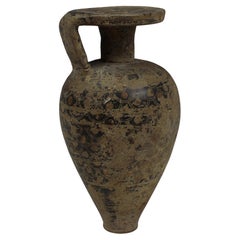 Antique Greek piriform aryballos with scale pattern