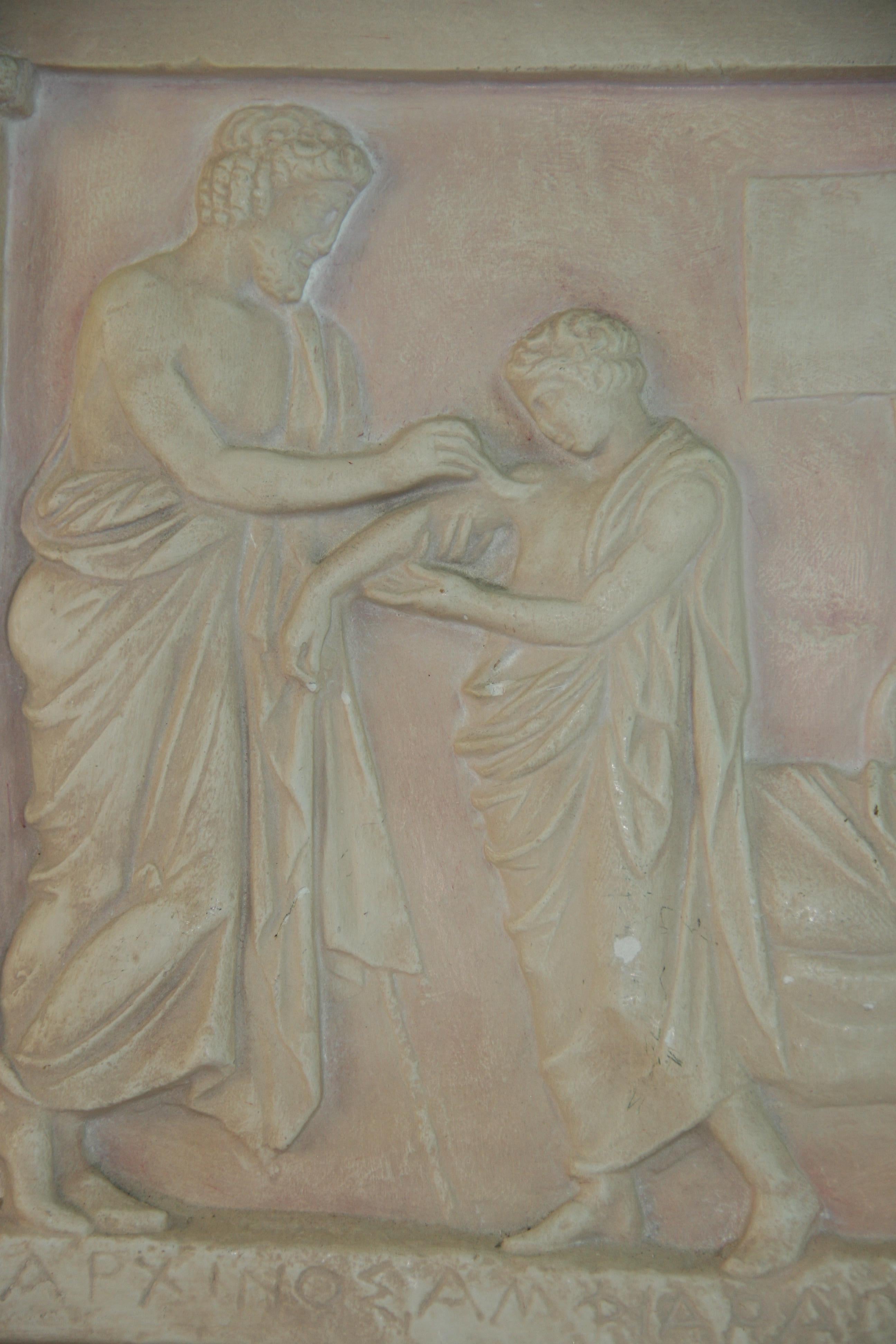 Greek Plaster Medical Wall sculpture For Sale 2