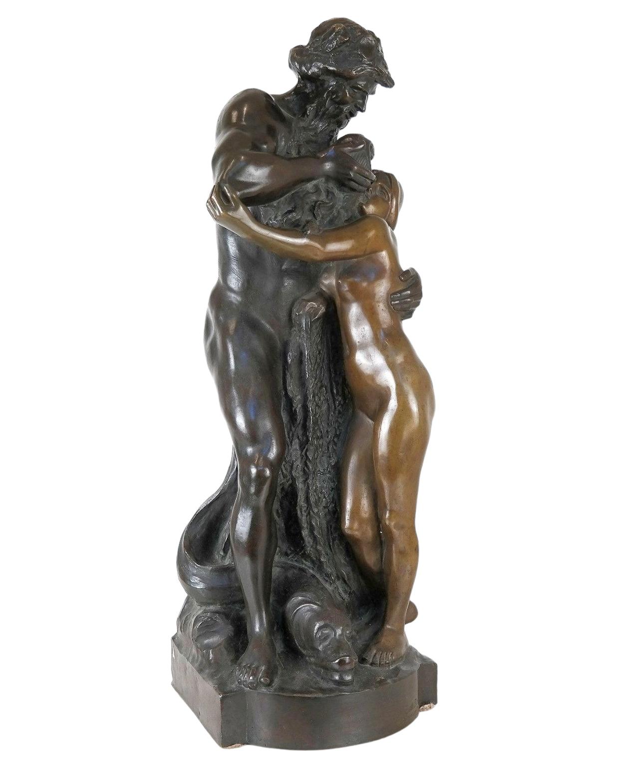 Griechische Skulptur aus Bronze mit Poseidon und Amphit von Karl Gustav Rutz (1857-1949) im Angebot 4