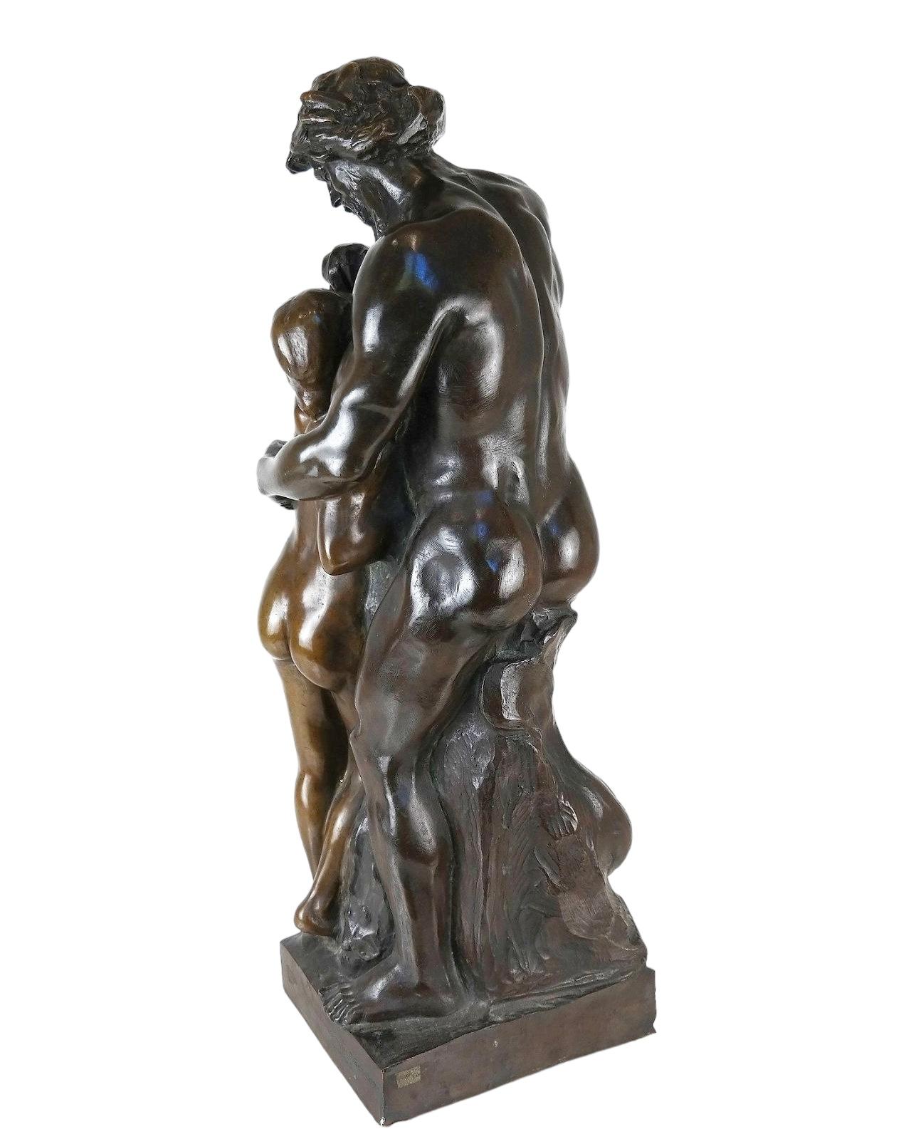 Greek Poseidon and Amphitrite Bronze Sculpture by Karl Gustav Rutz (1857-1949) For Sale 1