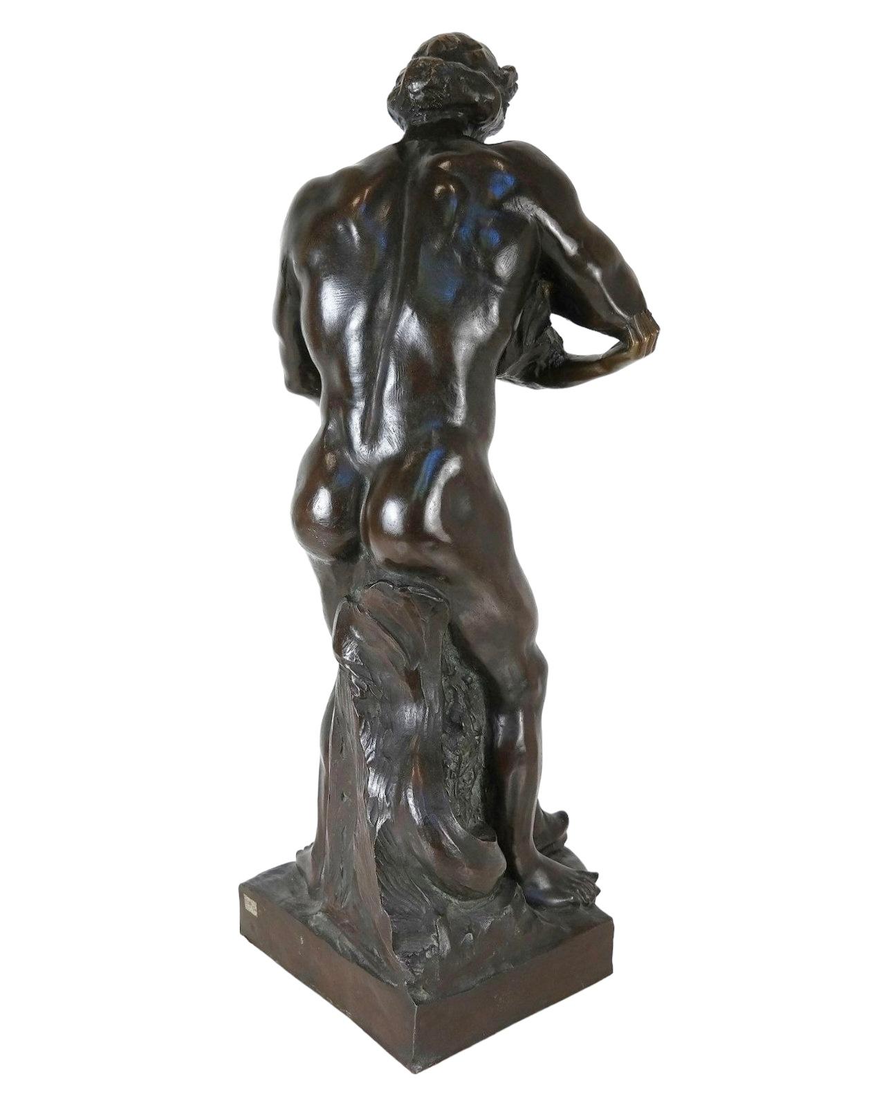 Greek Poseidon and Amphitrite Bronze Sculpture by Karl Gustav Rutz (1857-1949) For Sale 2