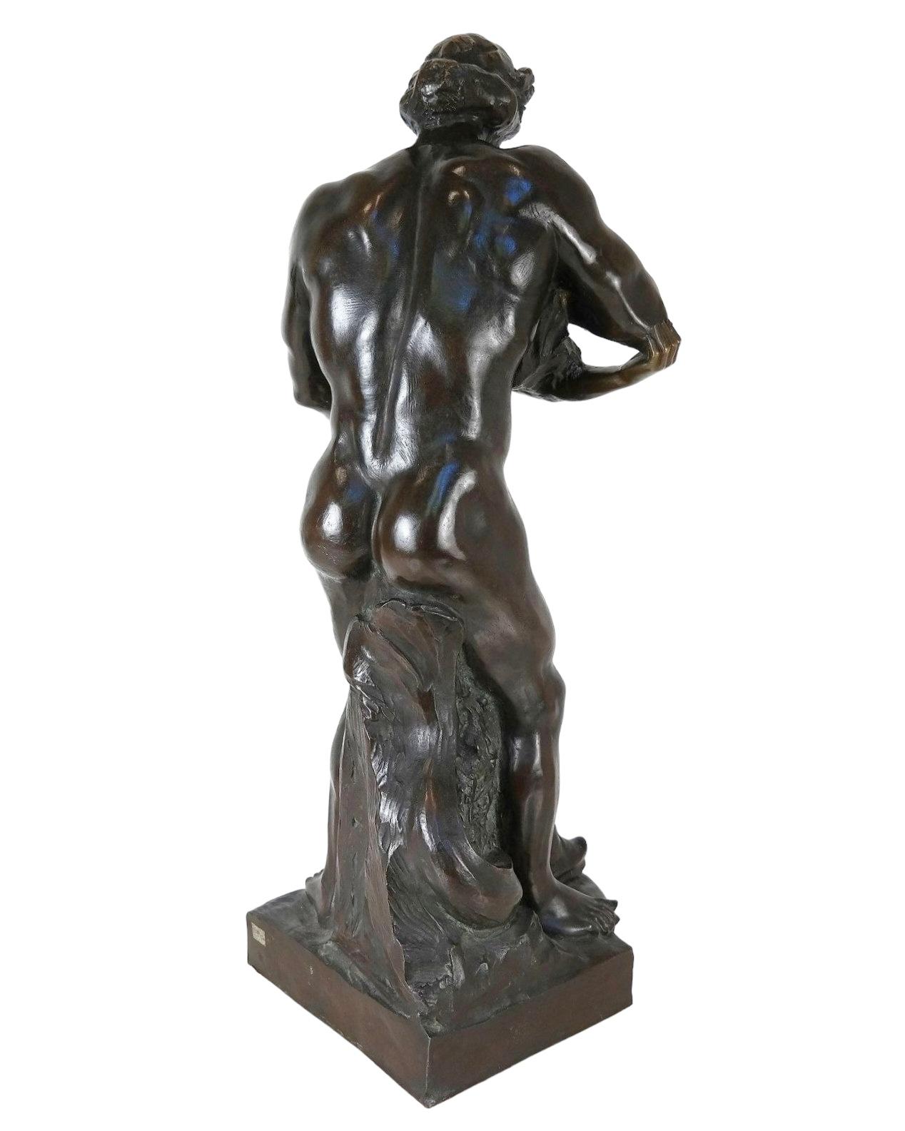 Escultura griega Poseidón y Anfitrite en bronce de Karl Gustav Rutz (1857-1949) en Bueno estado para la venta en New York, NY
