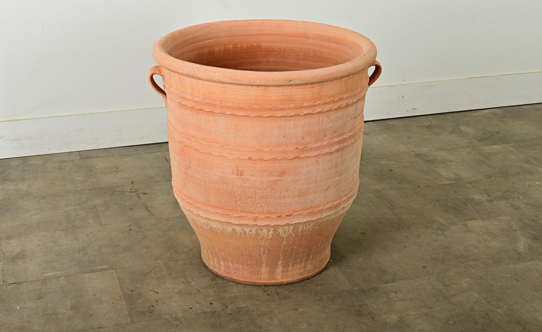 Greek Reproduction Terracotta Pot In Good Condition For Sale In Baton Rouge, LA