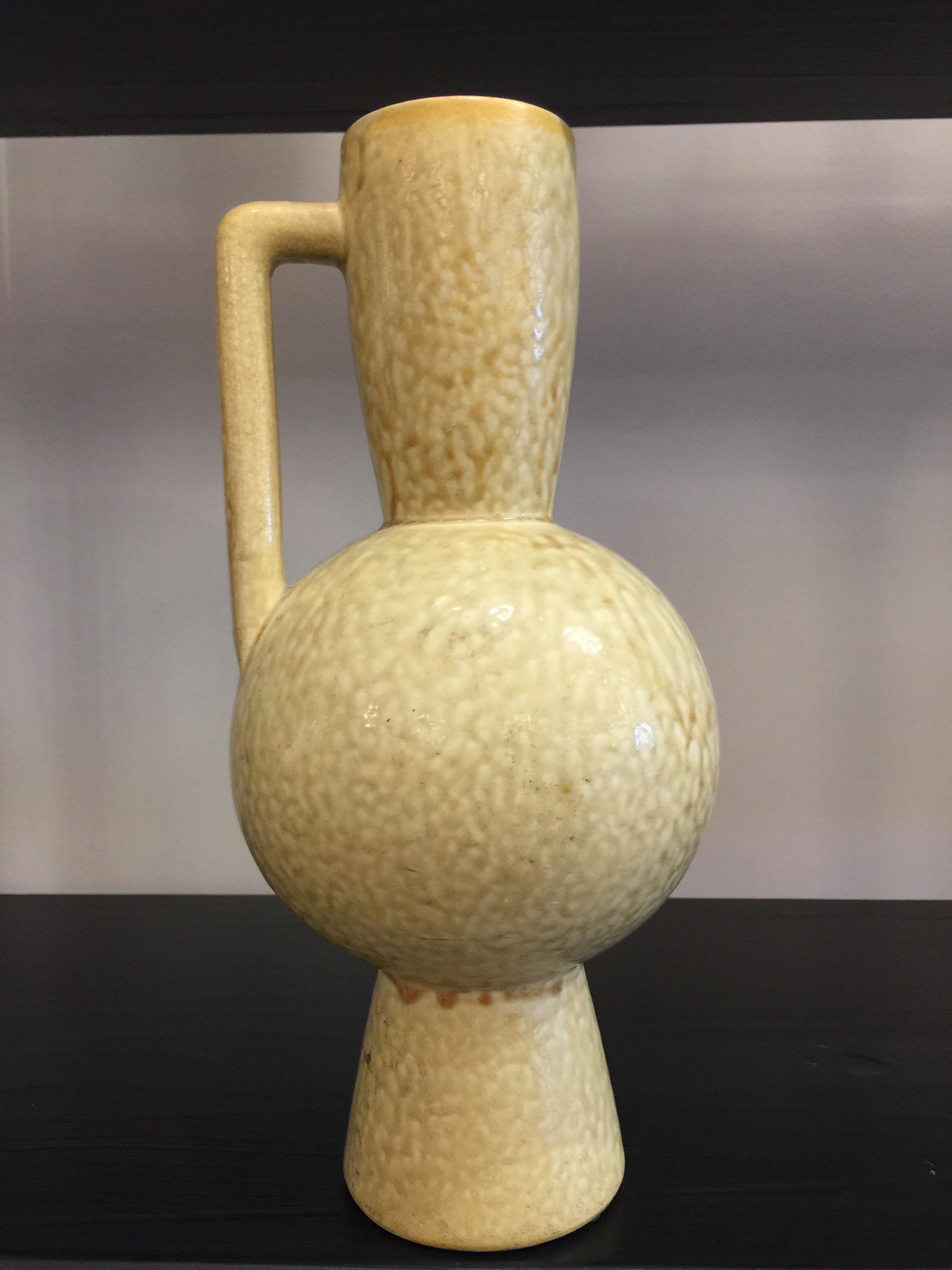 German Greek Revival Amphora Style Pottery Vase