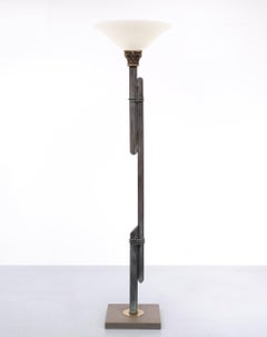 Lampada da terra in bronzo di epoca greca anni '80 Italia