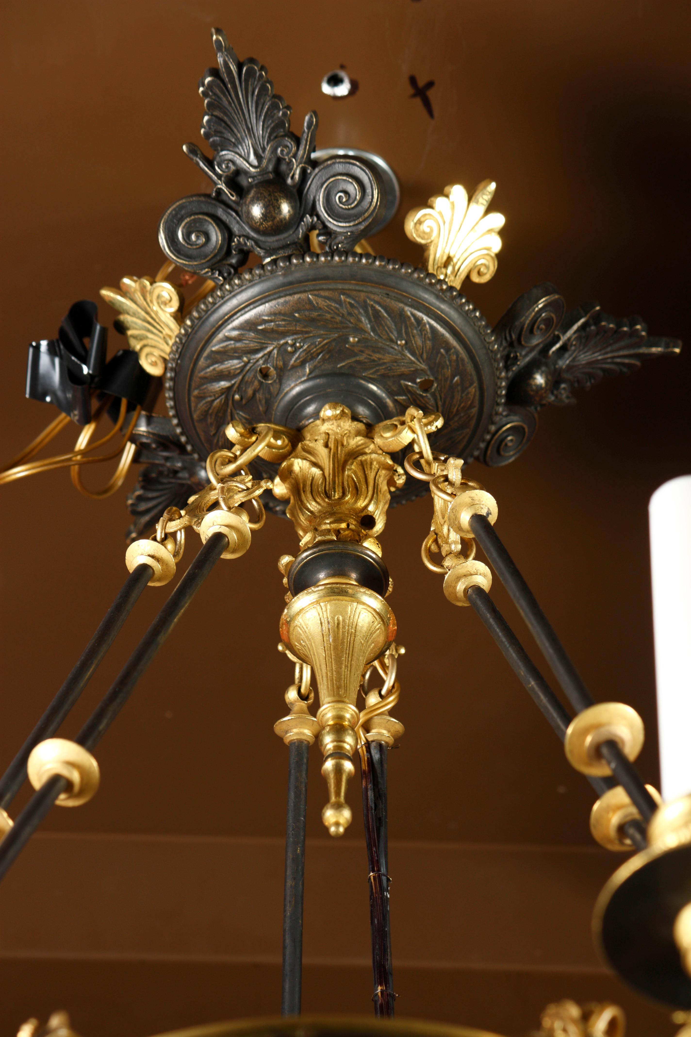 French Greek Revival “Dancer” Chandelier Attributed to G. Servant, France, Circa 1860