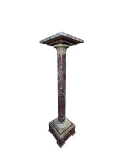 Greek Revival Style Bronze Marble Pedestal