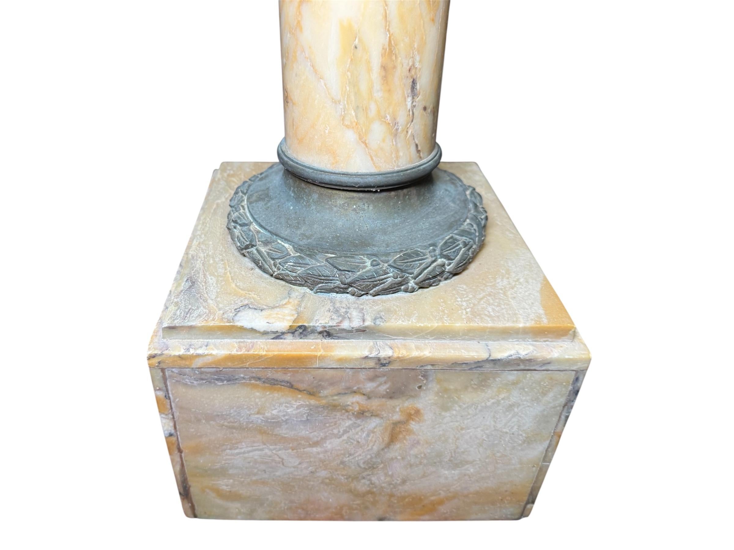 Greek Revival Style Bronze Onyx Pedestal For Sale 4