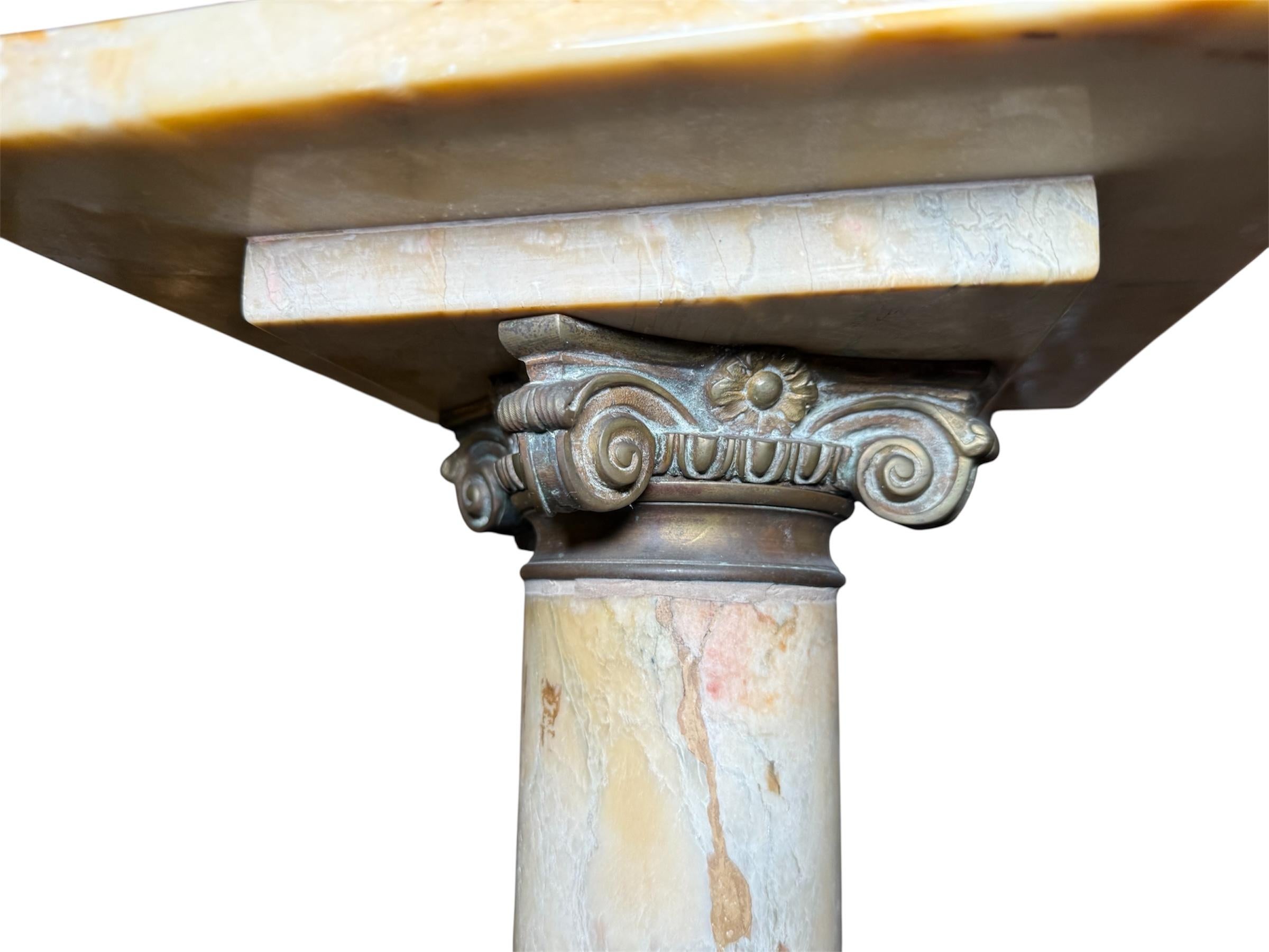 Greek Revival Style Bronze Onyx Pedestal For Sale 7
