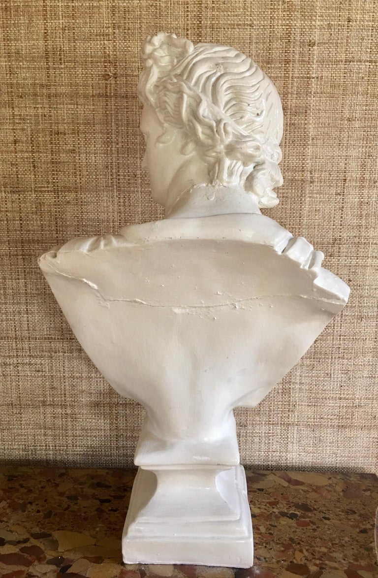 Greek Roman Plaster Bust Sculpture Statue of Apollo at 1stDibs roman