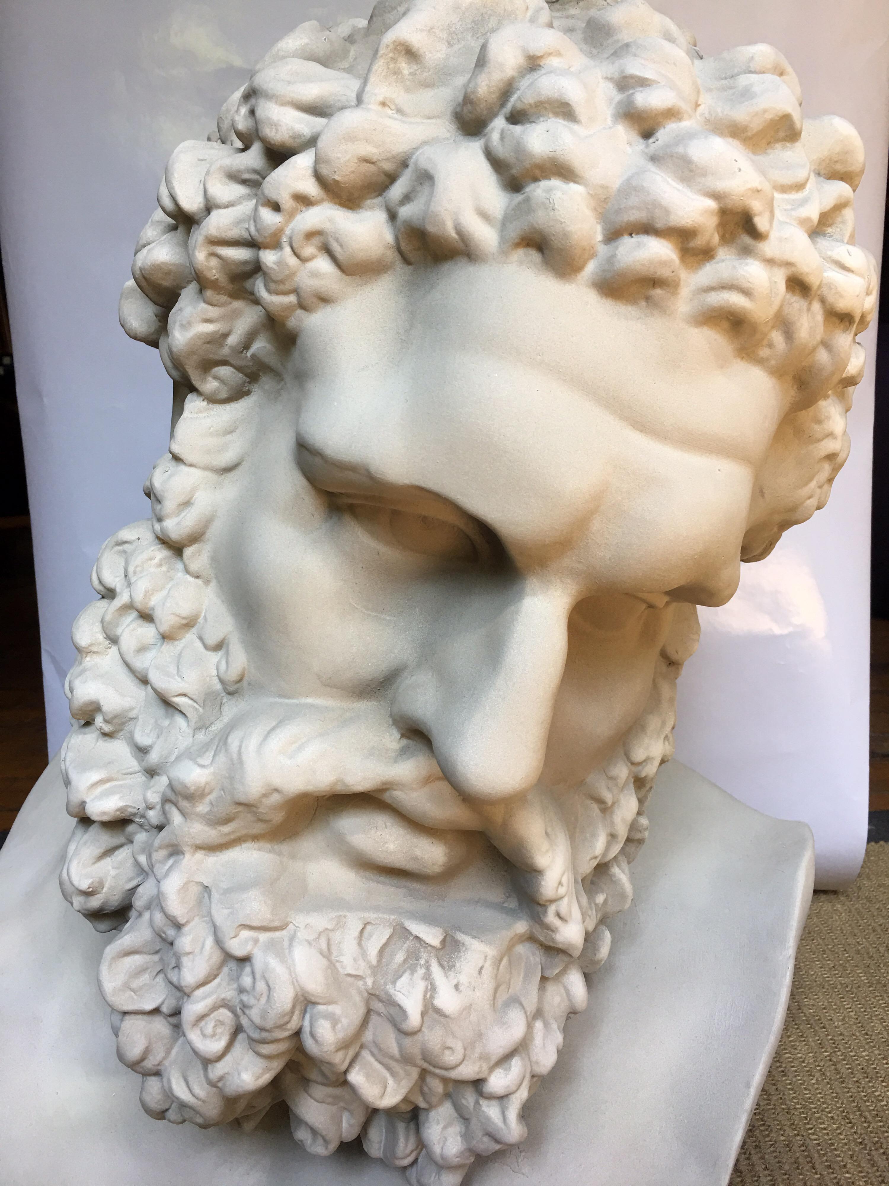 American Greek Roman Style Hercules Bust Sculpture