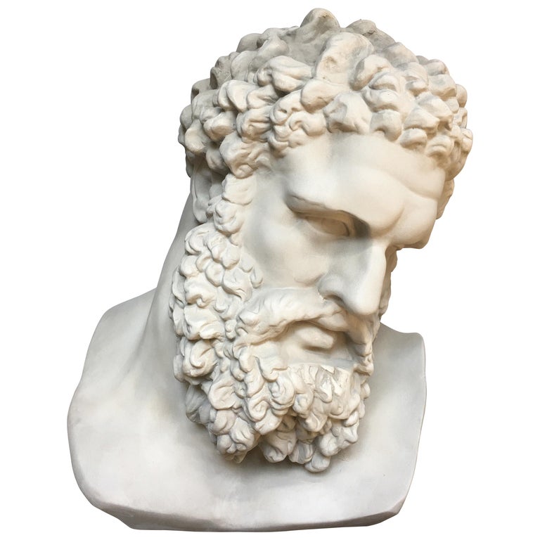Greek Roman Style Hercules Bust Sculpture at 1stDibs