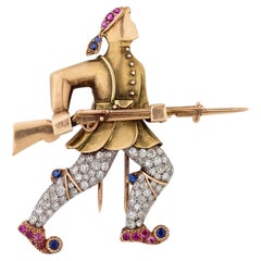 Greek Soldier Brooch