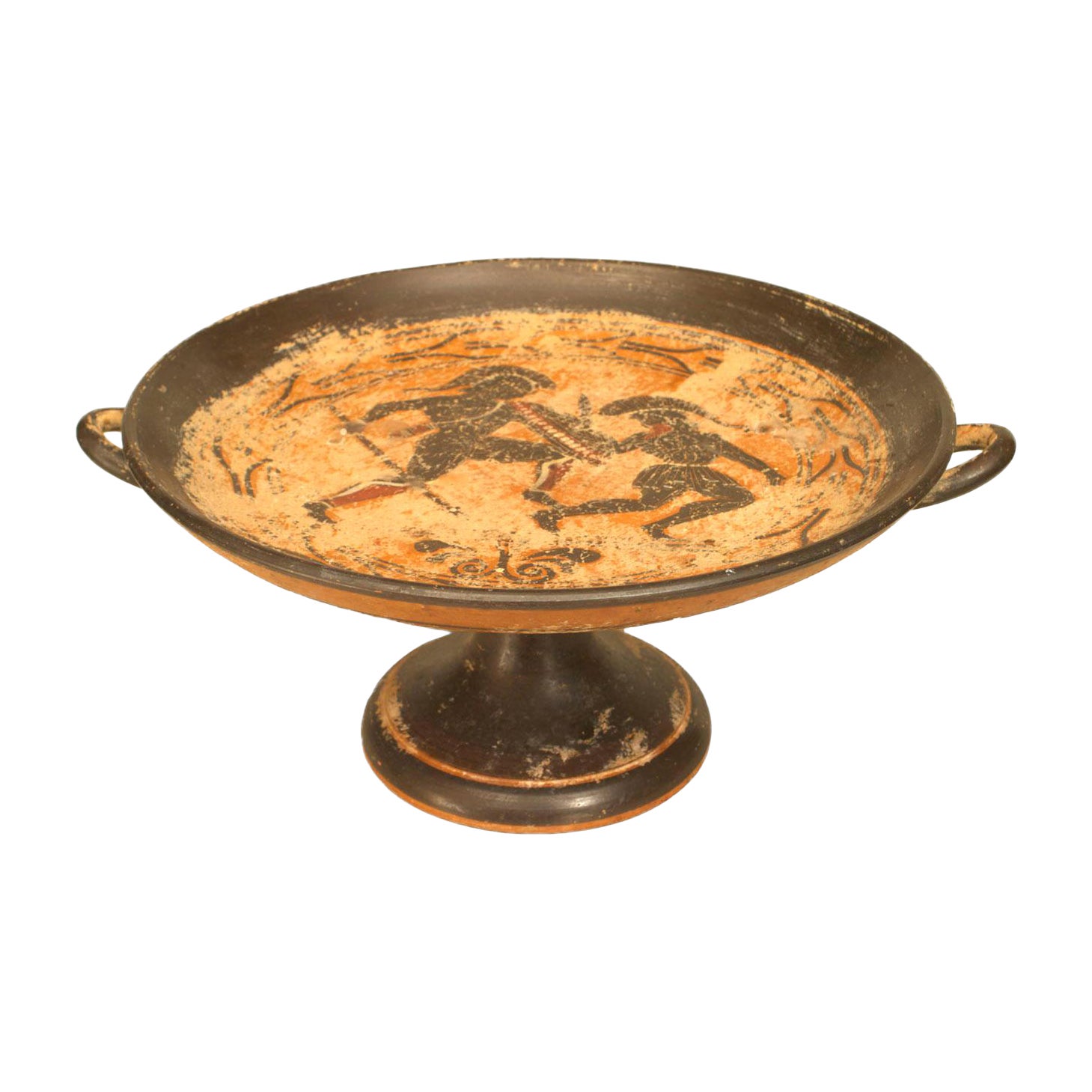 Greek Style Painted Terra Cotta Centerpiece