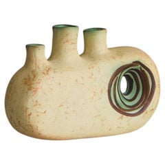 Greek Three Hole Ceramic Vase by Nikos Dazelidi, 1960s