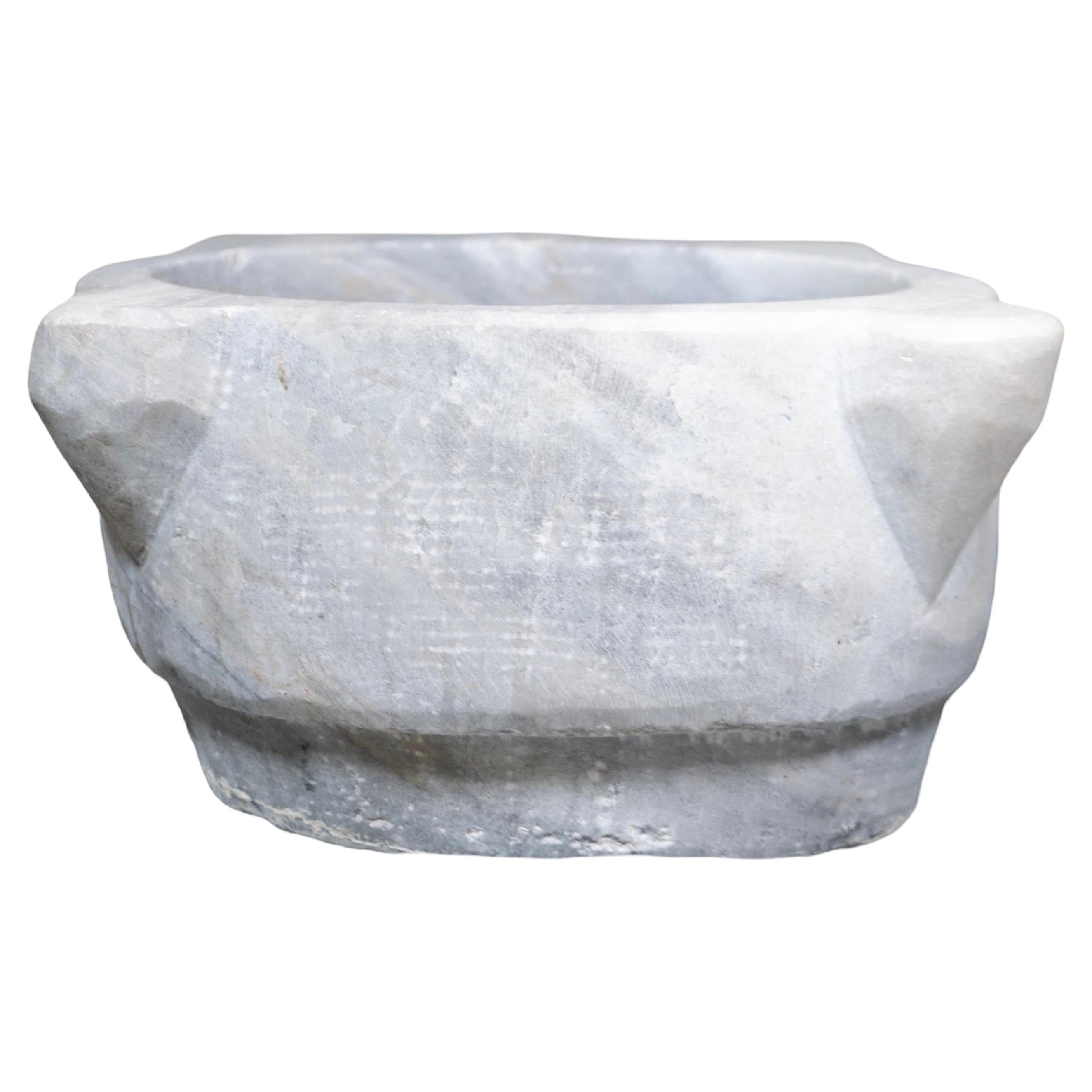 Greek White Carrara Marble Sink