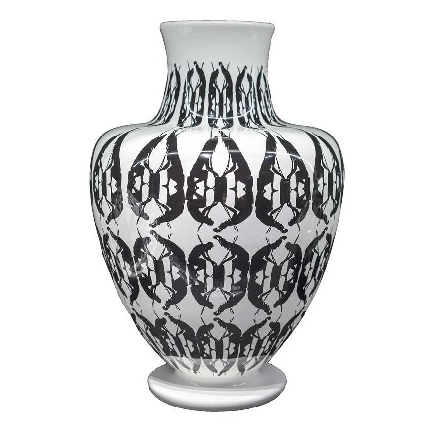 Greeky Large White Vase by Analogia Project for Driade For Sale